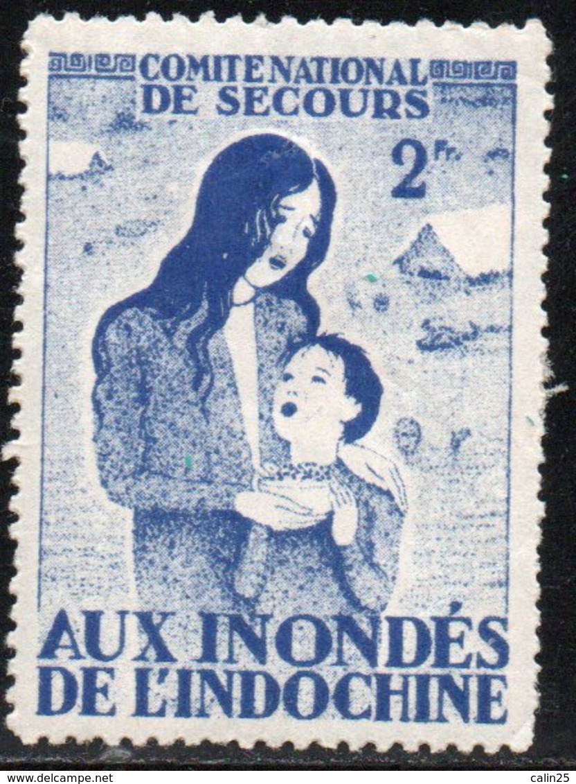 FRANCE - LOT 60 - COMITE NATIONAL DE SECOURS AUX INONDES DE L'INDOCHINE - VIGNETTE à 2 F - Red Cross