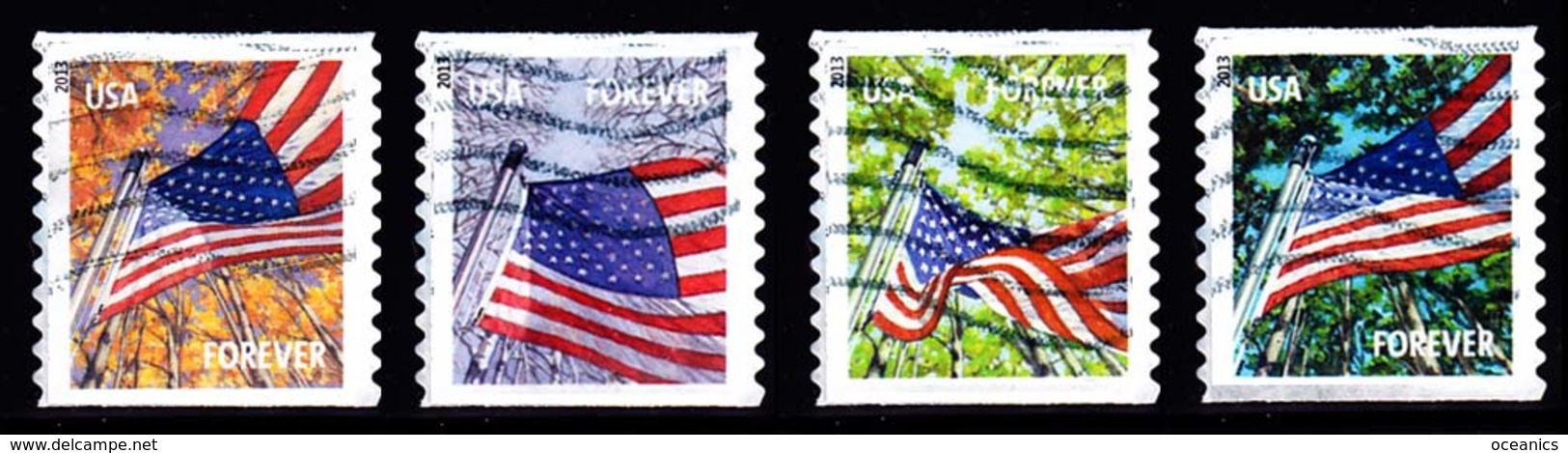 Etats-Unis / United States (Scott No.4774-77 - Flag) (o) - Used Stamps