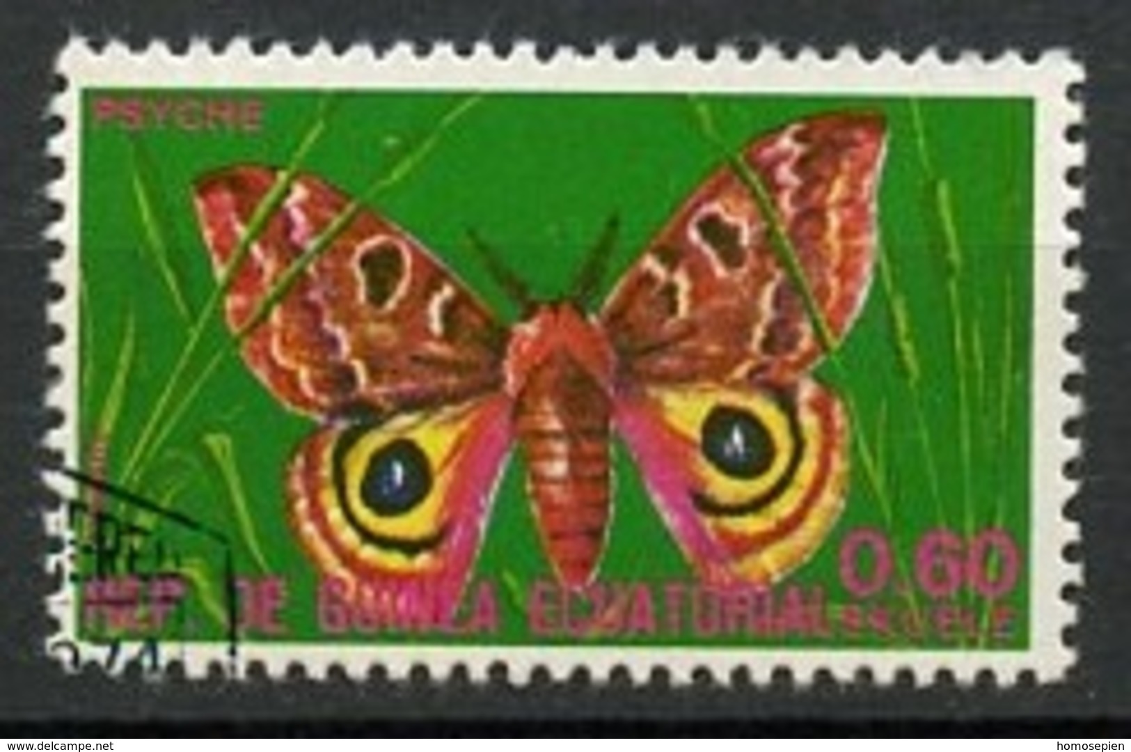 Guinée équatoriale - Guinea 1975 Y&T N°71-0,60e - Michel N°747 (o) - 0,60e Papillon Psyché - Guinée Equatoriale