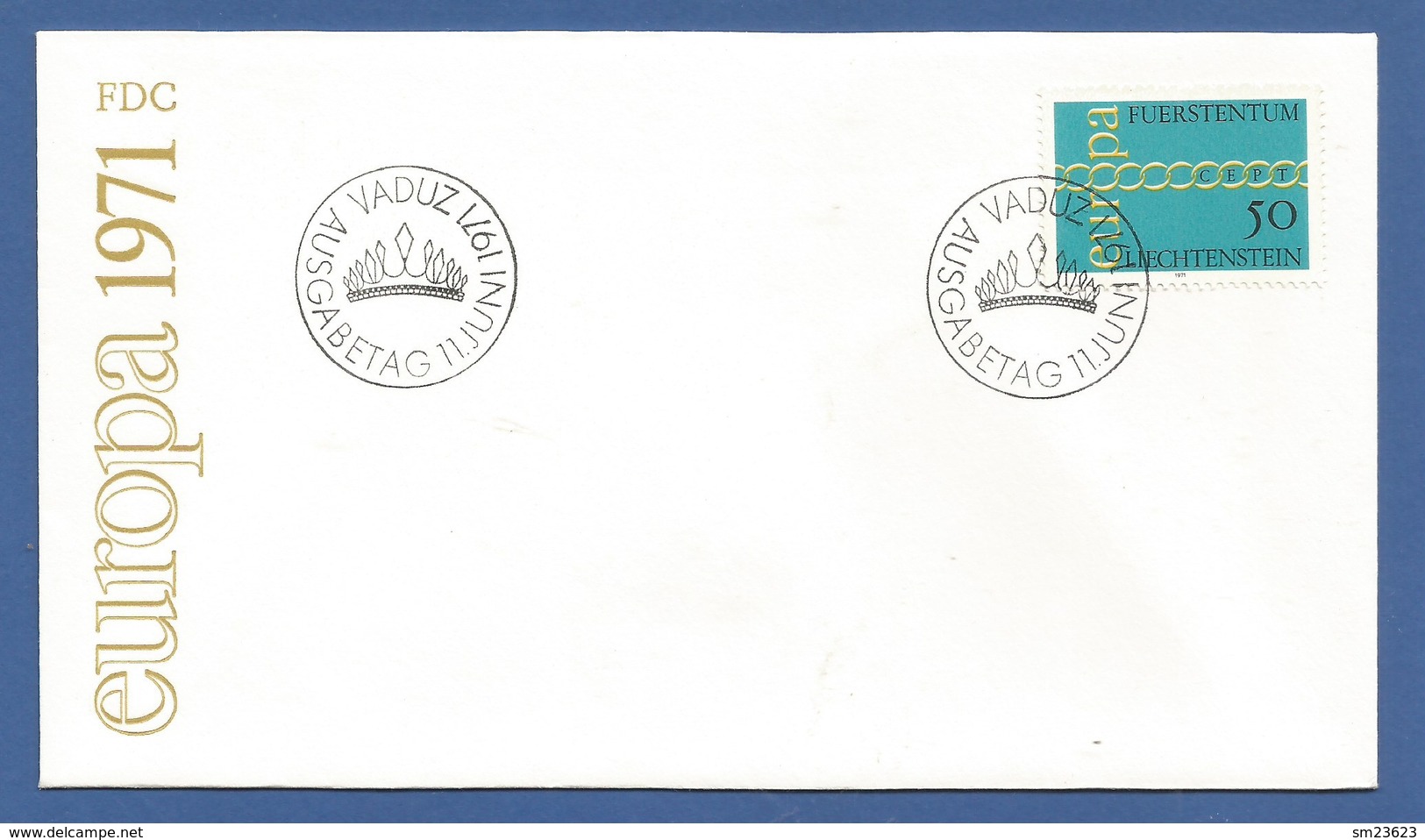 Liechtenstein  1971  Mi.Nr. 545 , EUROPA CEPT Brüderlichkeit Zusammenarbeit - FDC Vaduz 11. Juni 1971 - 1971