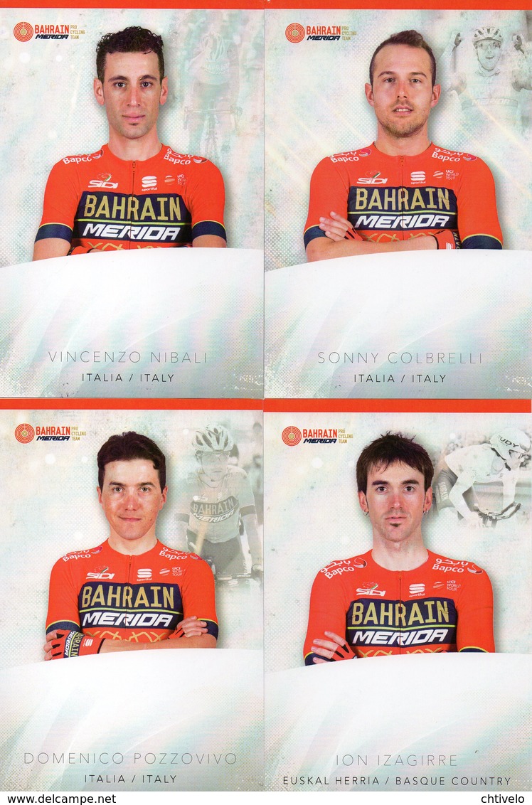 Cyclisme, Serie Bahrain Merida 2018, 28 Cartes - Cyclisme