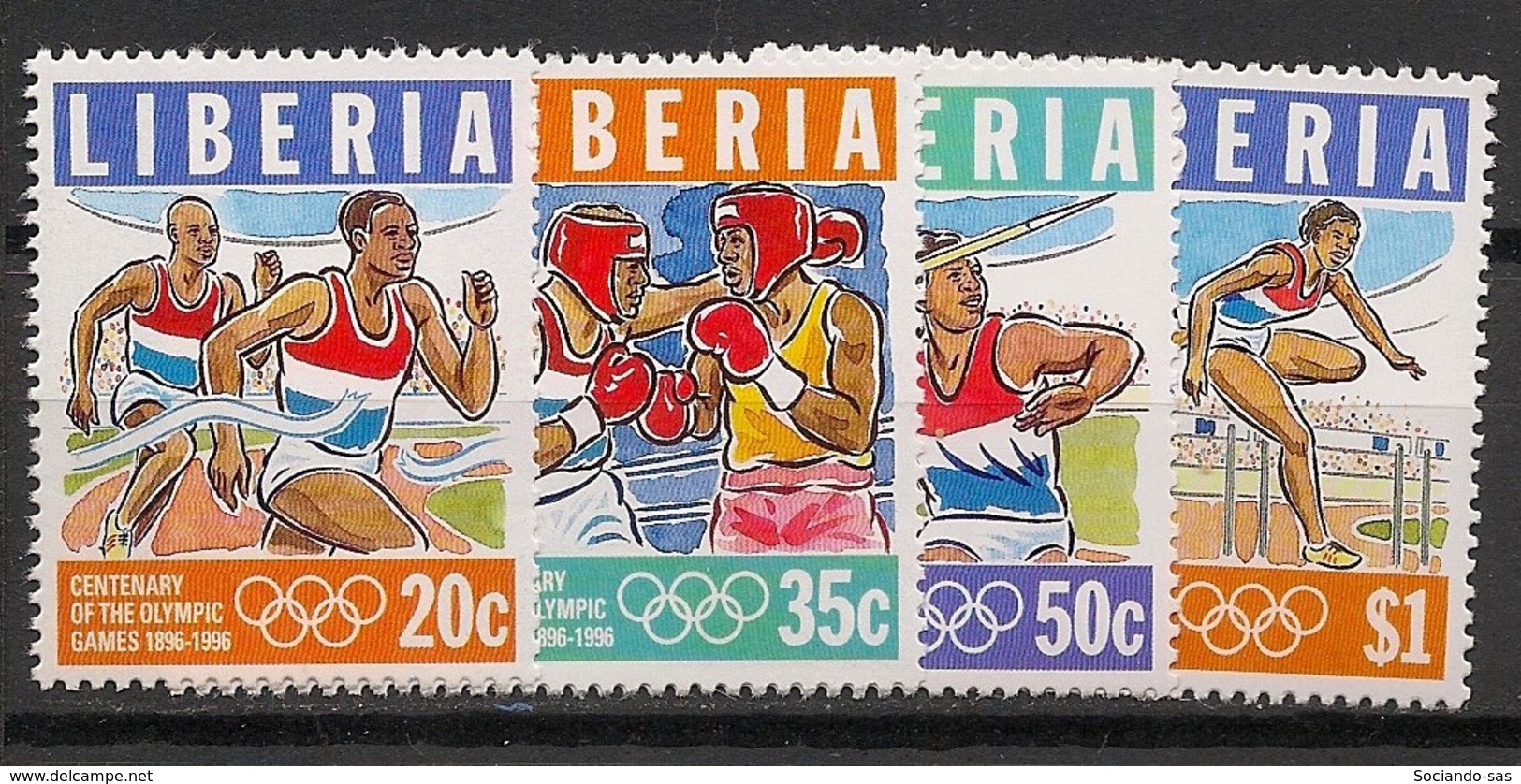 Liberia - 1996 - N°Yv. 1306 à 1309 - Atlanta 96 / Olympics - Neuf Luxe ** / MNH / Postfrisch - Verano 1996: Atlanta