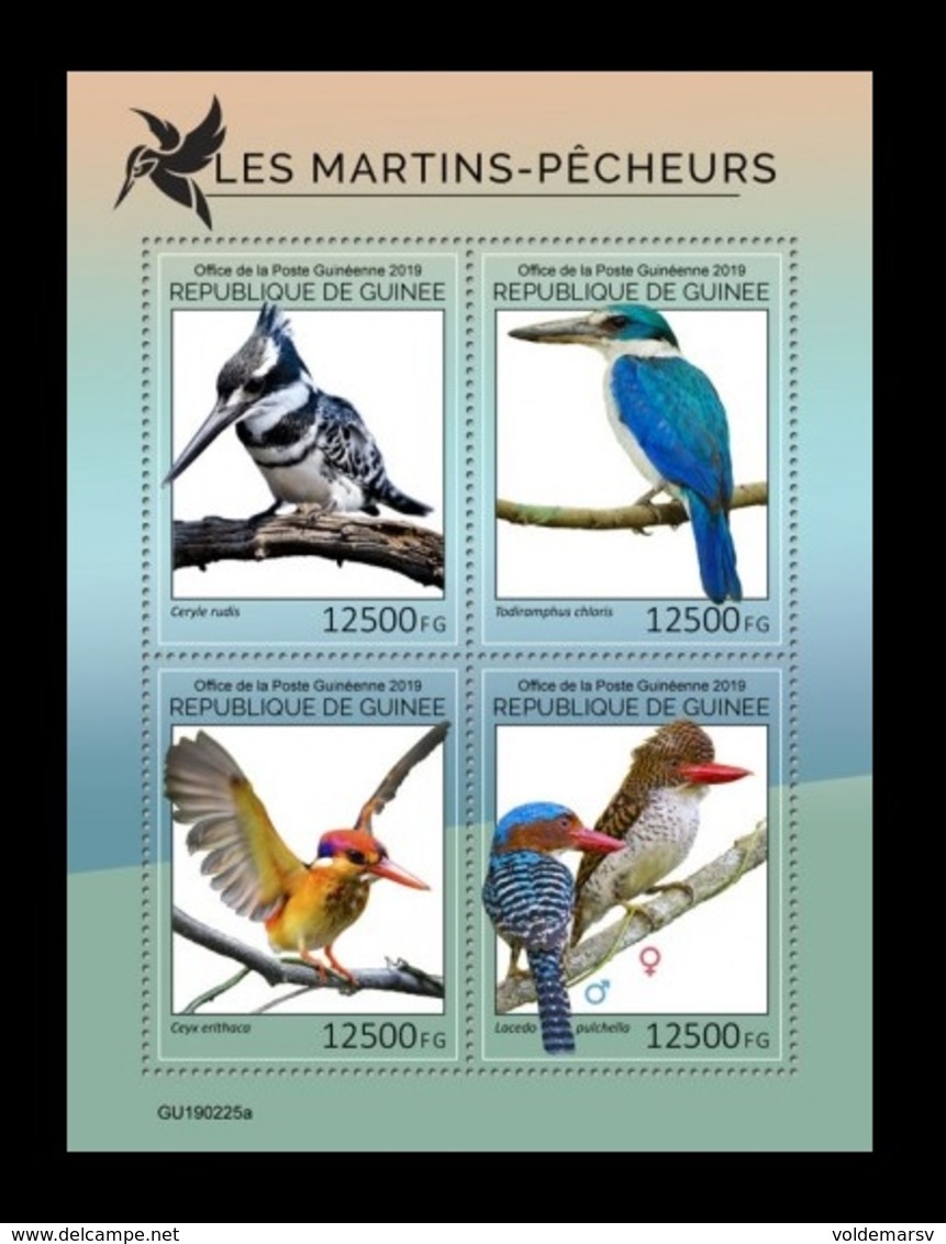 Guinea 2019 Mih. 13729/32 Fauna. Birds. Kingfishers MNH ** - Guinee (1958-...)