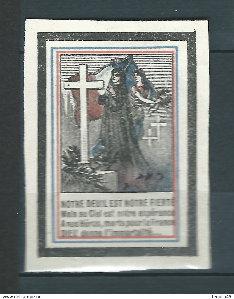 VIGNETTE PATRIOTIQUE époque DELANDRE -  Poster Stamp - Cinderellas War - WWI WW1 Cinderella 1914 1918 - Military Heritage