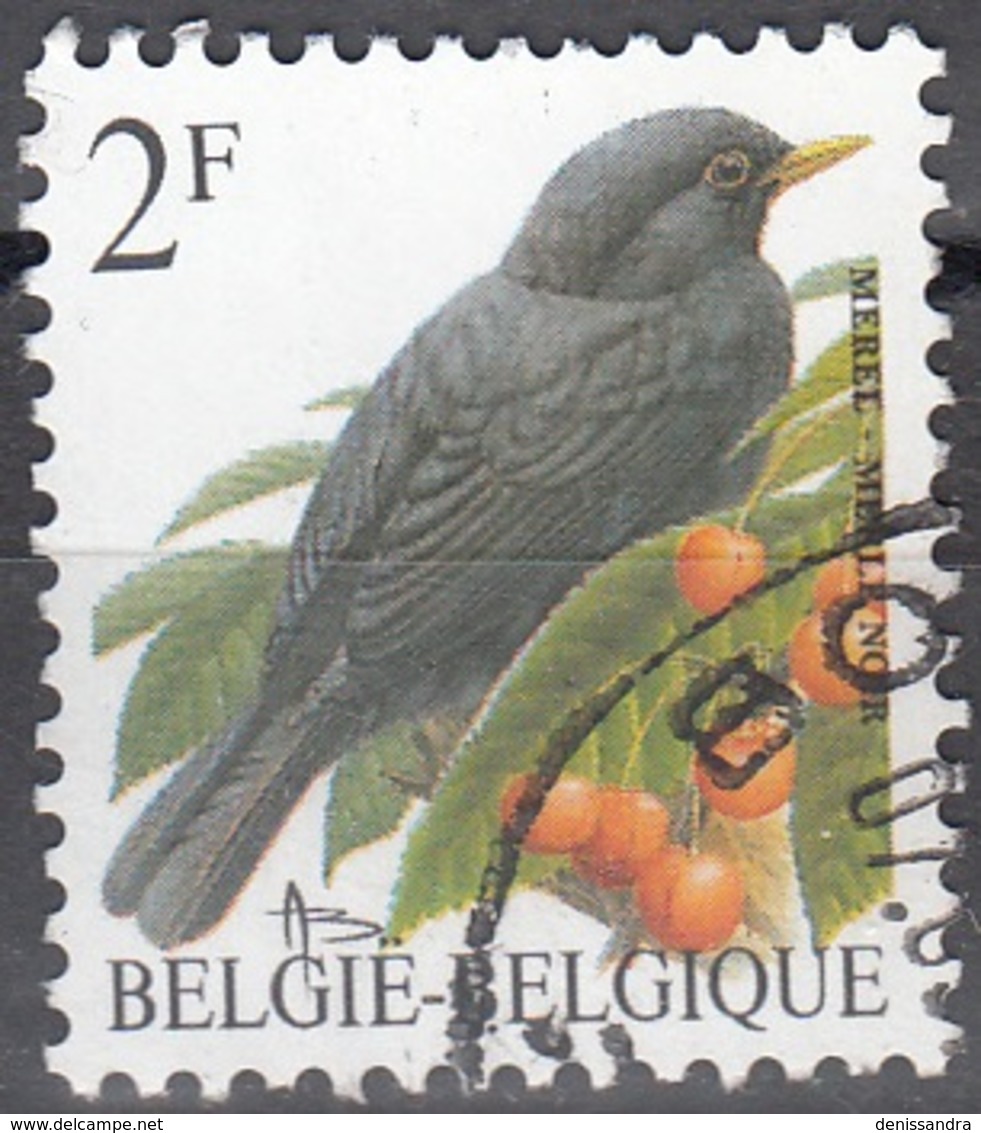 Belgique 1992 Michel 2510 O Cote (2016) 0.20 Euro Merle Noir Cachet Rond - Oblitérés