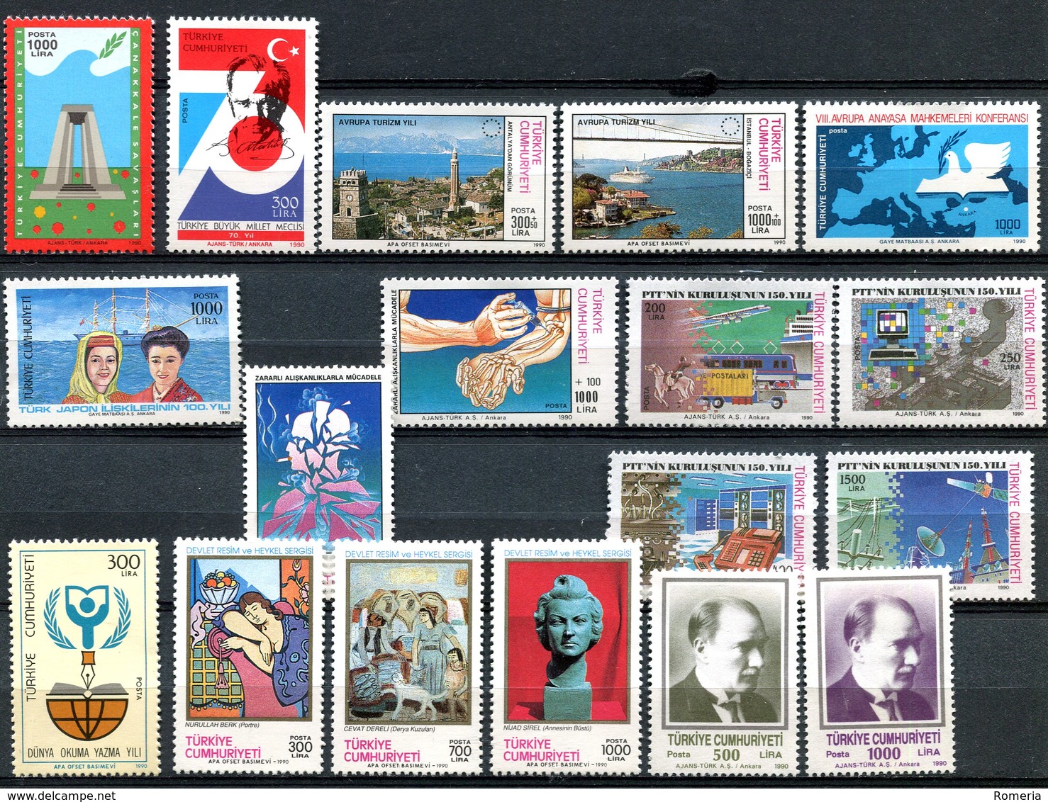 Turquie - 1990 - Lots Timbres ** - Nºs Dans Description - Ungebraucht