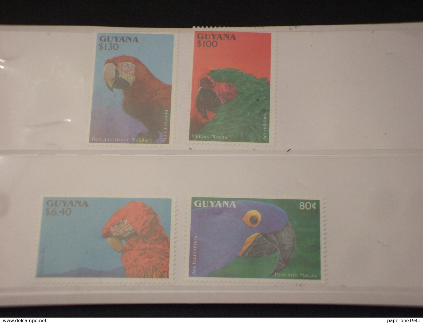 GUYANA - 1993 PAPPAGALLI  4 VALORI - NUOVI(++) - Guiana (1966-...)