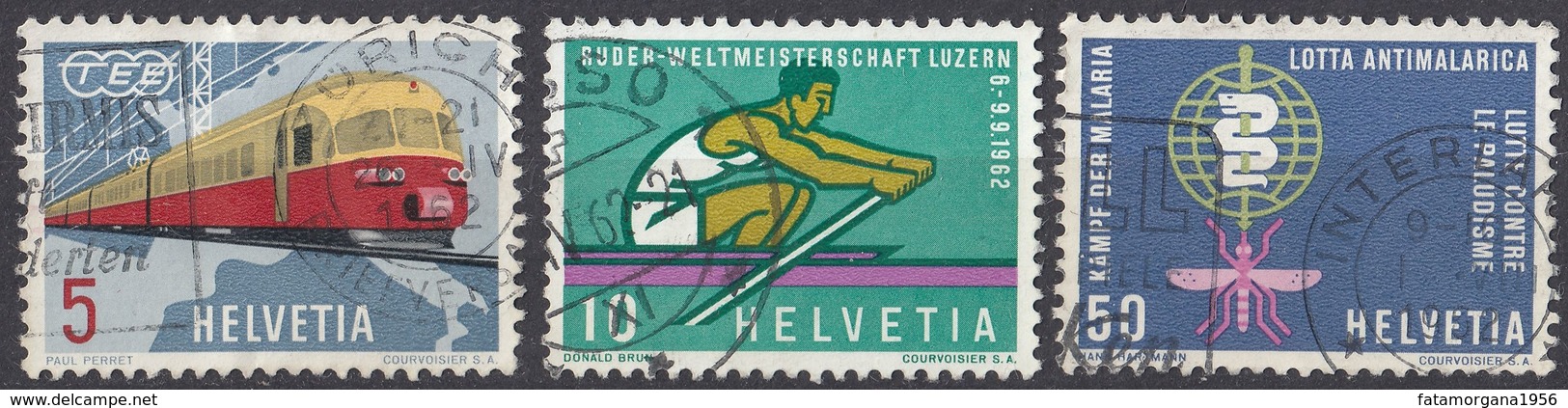 HELVETIA - SUISSE - SVIZZERA - 1962 -  Lotto Di 3 Valori Usati: Yvert 689, 690 E 692. - Usati