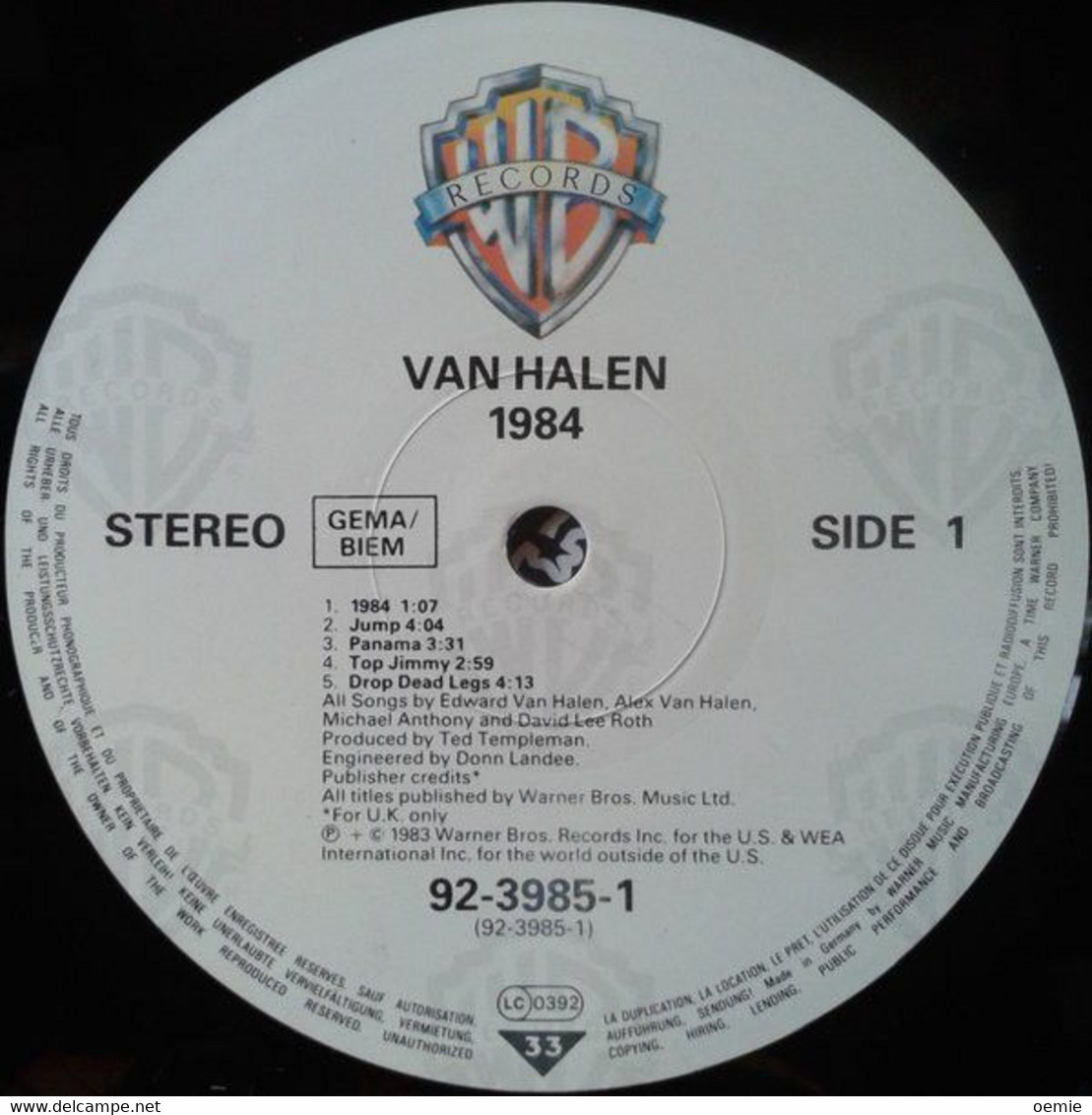 VAN  HALEN  ° MCMLXXXIV - Other - English Music