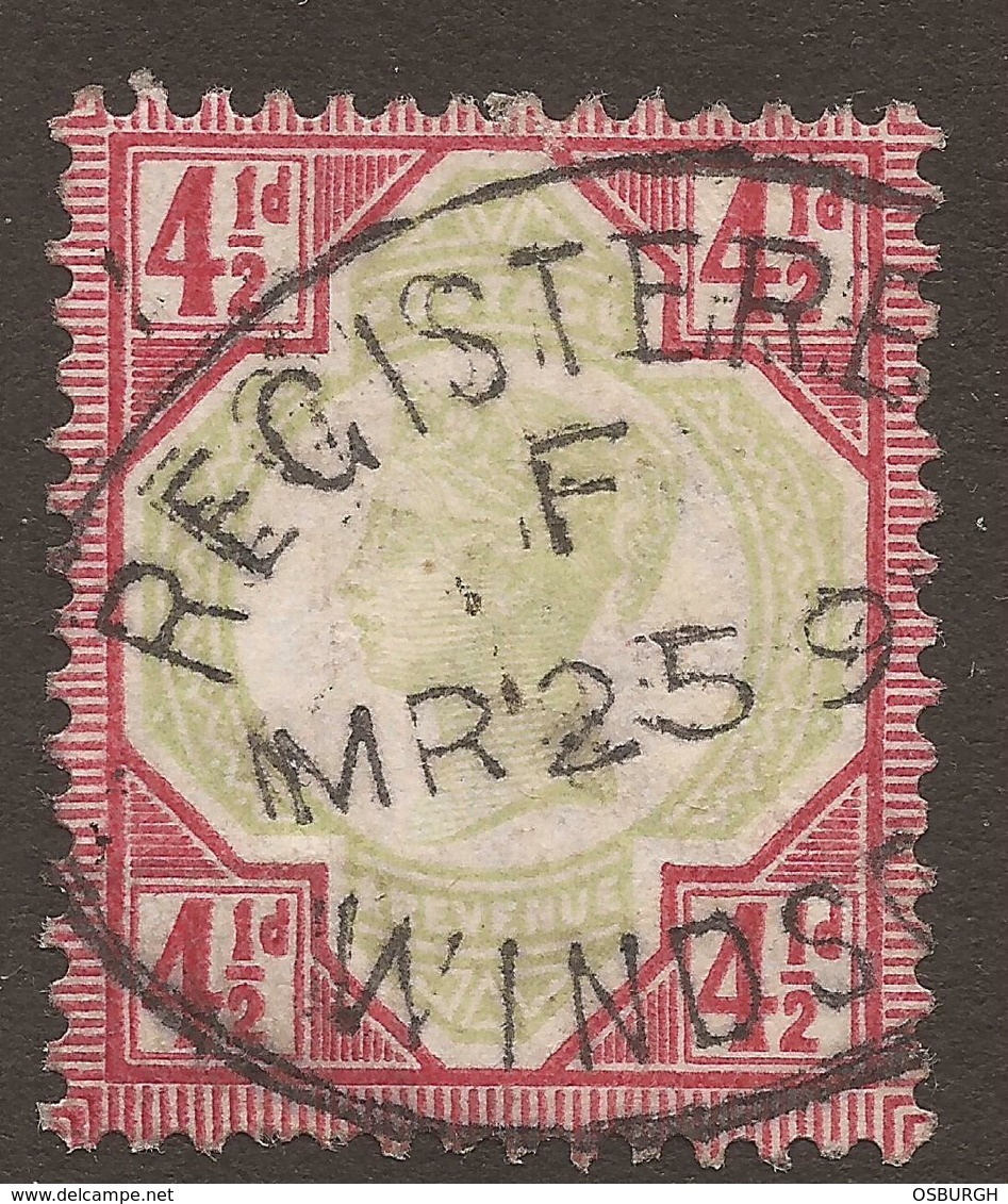 GREAT BRITAIN. QV. 1887. 4d POSTMARK REGISTERED WINDSOR. USED. - Used Stamps