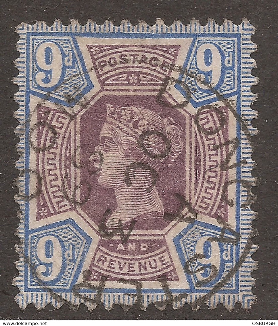 GREAT BRITAIN. QV. 9d PURPLE & BLUE. POSTMARK DONCASTER. USED. - Used Stamps