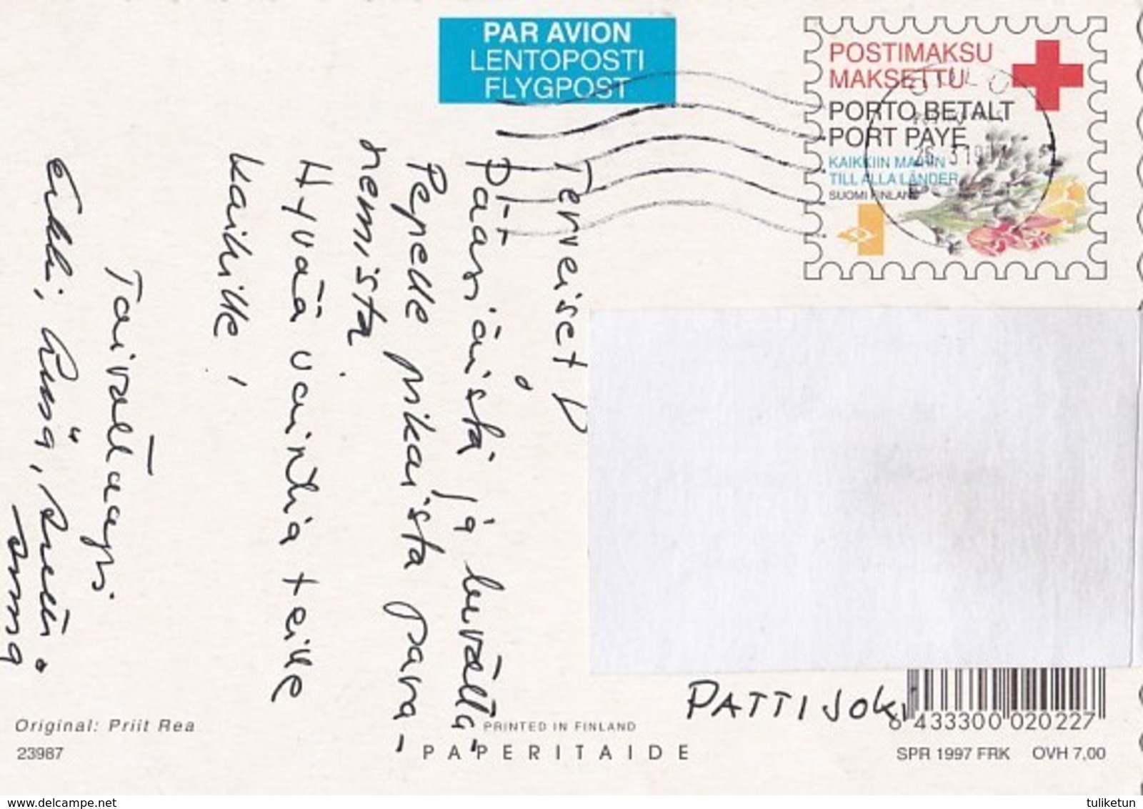 Postal Stationery - Chick Hatching From The Egg - Happy Easter - Red Cross 1997 - Suomi Finland - Postage Paid - Postal Stationery