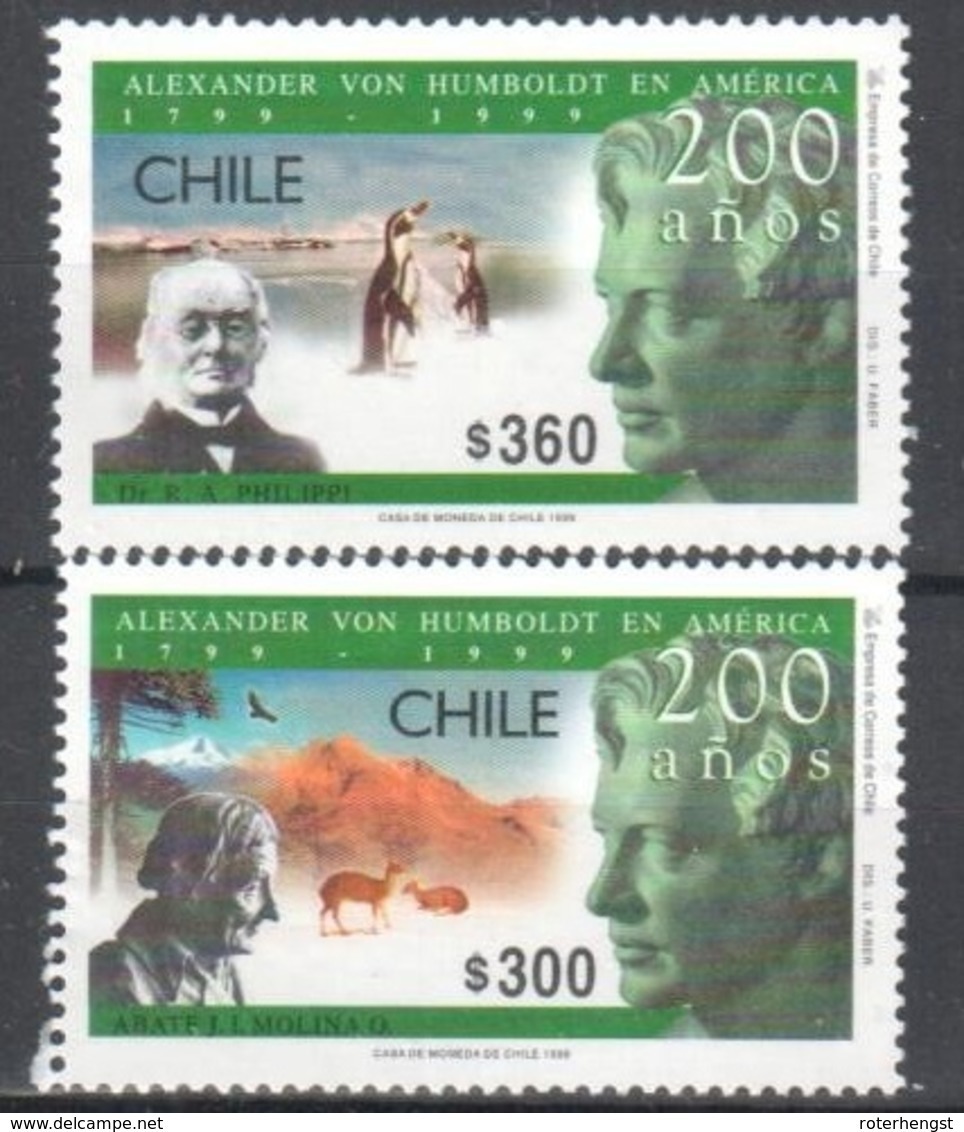 Chile Mnh ** 1999 Set Animals Penguins Lama Eagle - Chili