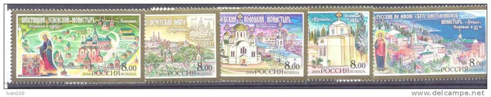 2004. Monasteries Of Russia, Mich.1149-53, 5v, Mint/** - Nuevos