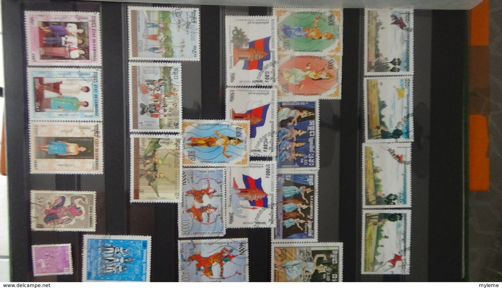 Collection du CAMBODGE oblitérés (pas mal en plusieurs exemplaires)