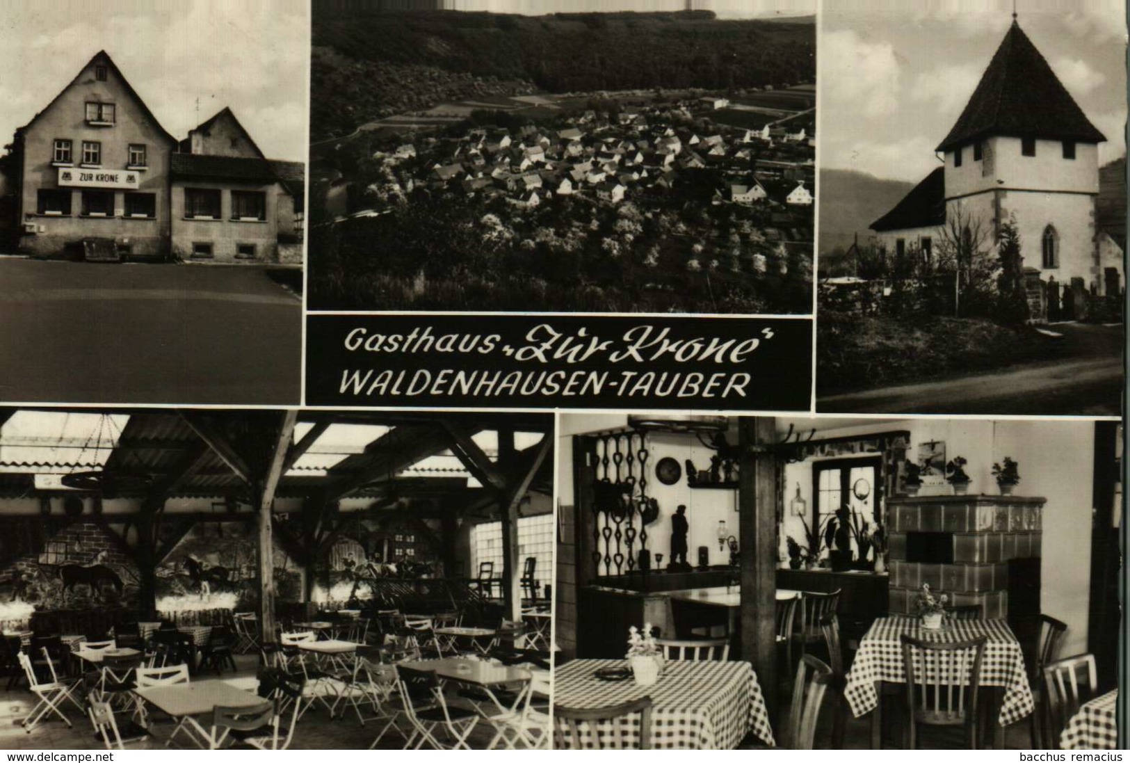 WALDENHAUSEN-TAUBER - Gasthaus Und Pension "Zur Krone"  Bes.M.Ries - Wertheim