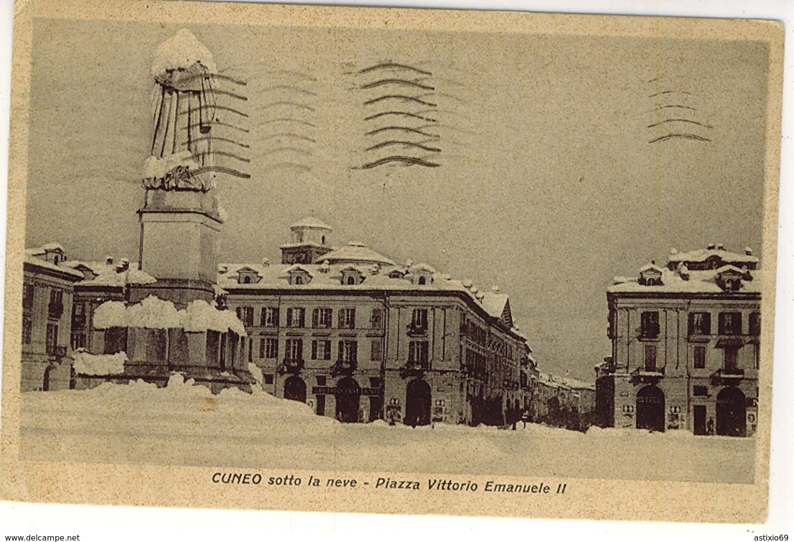 CUNEO SOTTO LA NEVE PIAZZA VITTORIO EMANUELE II - Cuneo