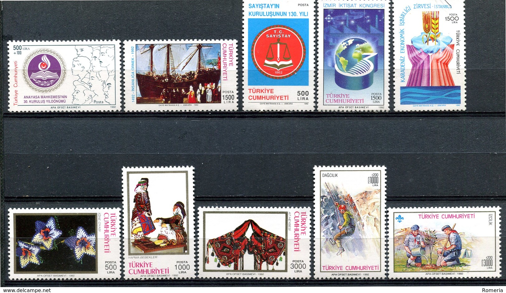 Turquie - 1992 - Lots Timbres ** - Nºs Dans Description - Neufs