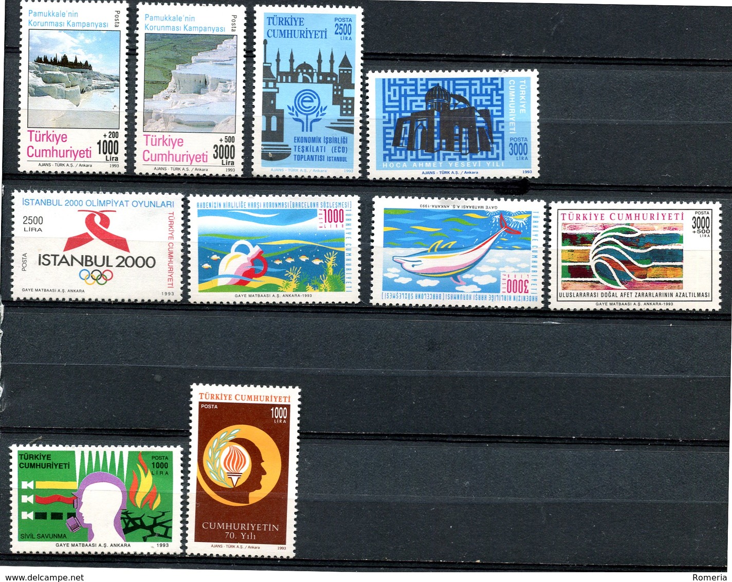 Turquie - 1993 - Lots Timbres ** - Nºs Dans Description - Unused Stamps