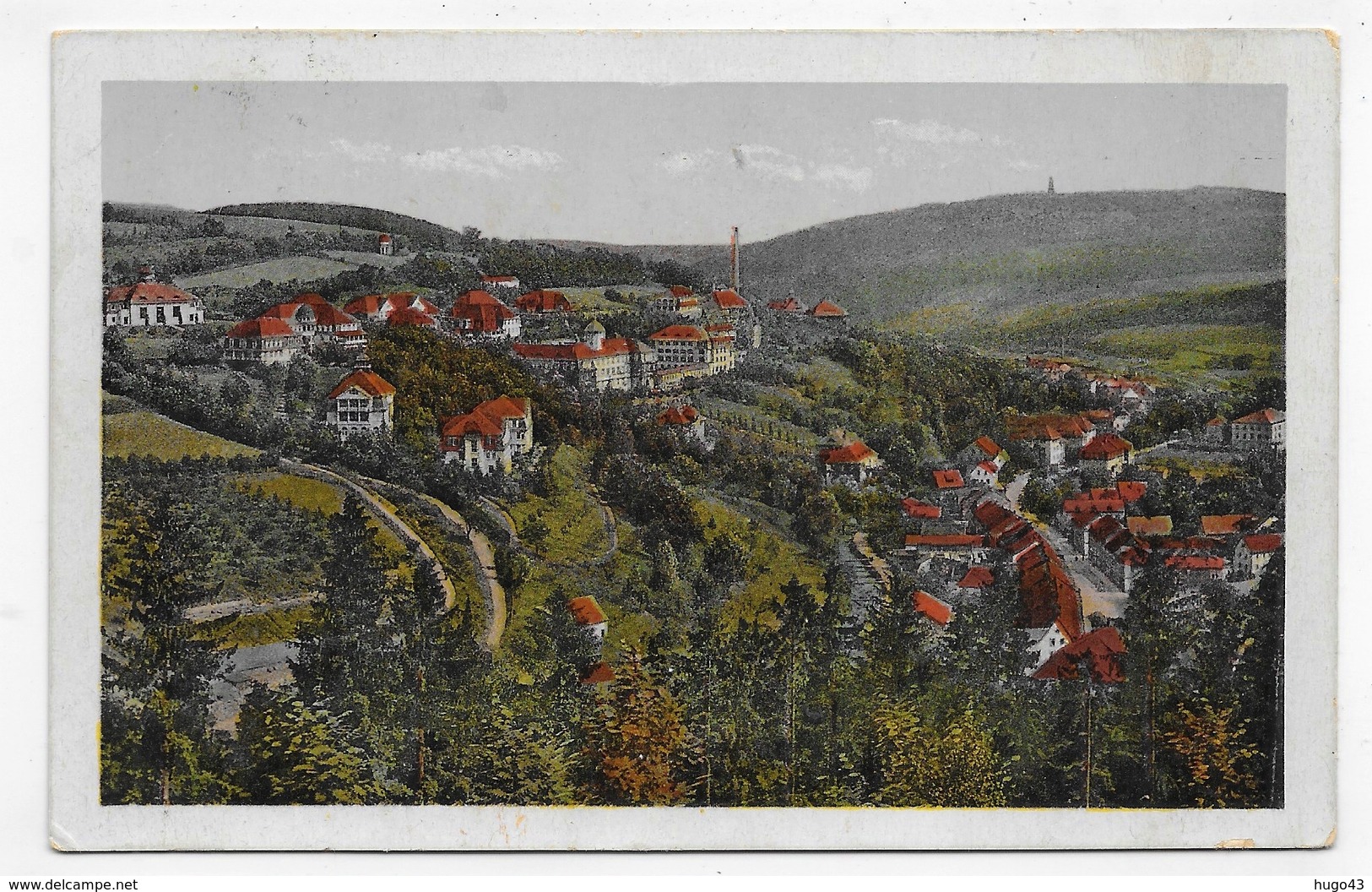 (RECTO / VERSO) HEILSTÄTTE GOTTLEUBA EN 1926 - CPA COULEUR VOYAGEE - Bad Gottleuba-Berggiesshuebel