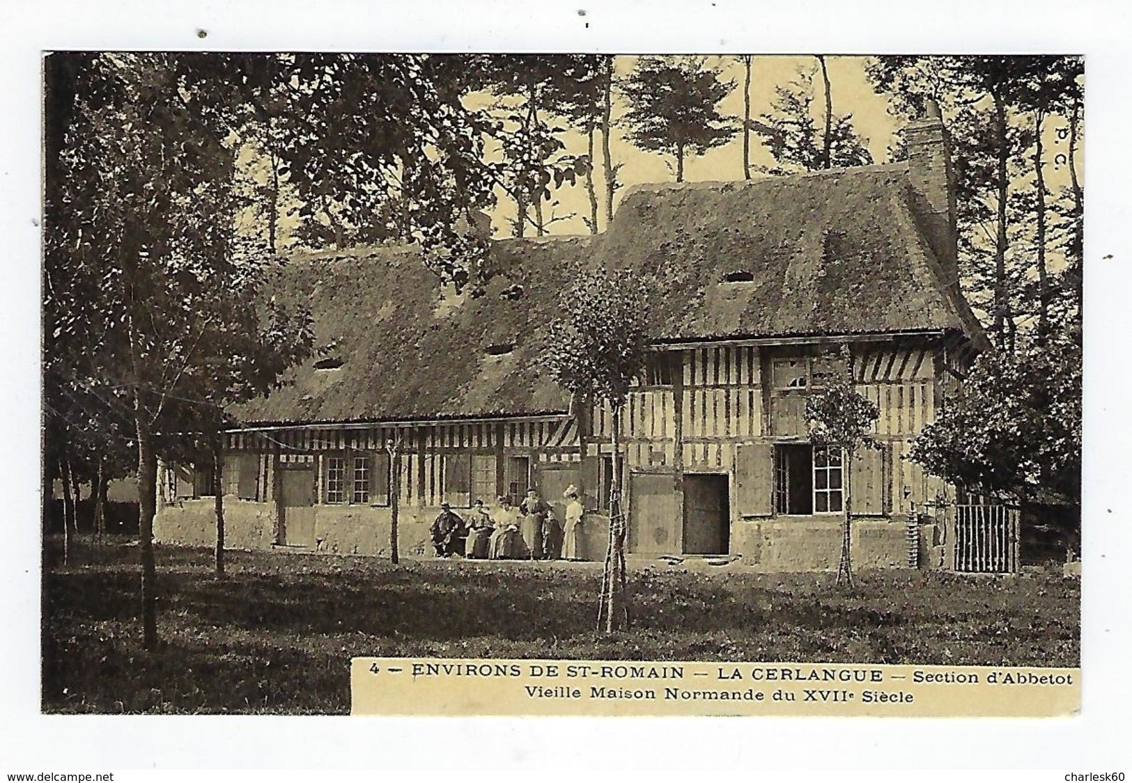 CPA - 76 - Carte Photo -  Saint Romain De Colbosc - La Cerlangue - Abbetot - Vieille Maison Normande - Photographie - Saint Romain De Colbosc