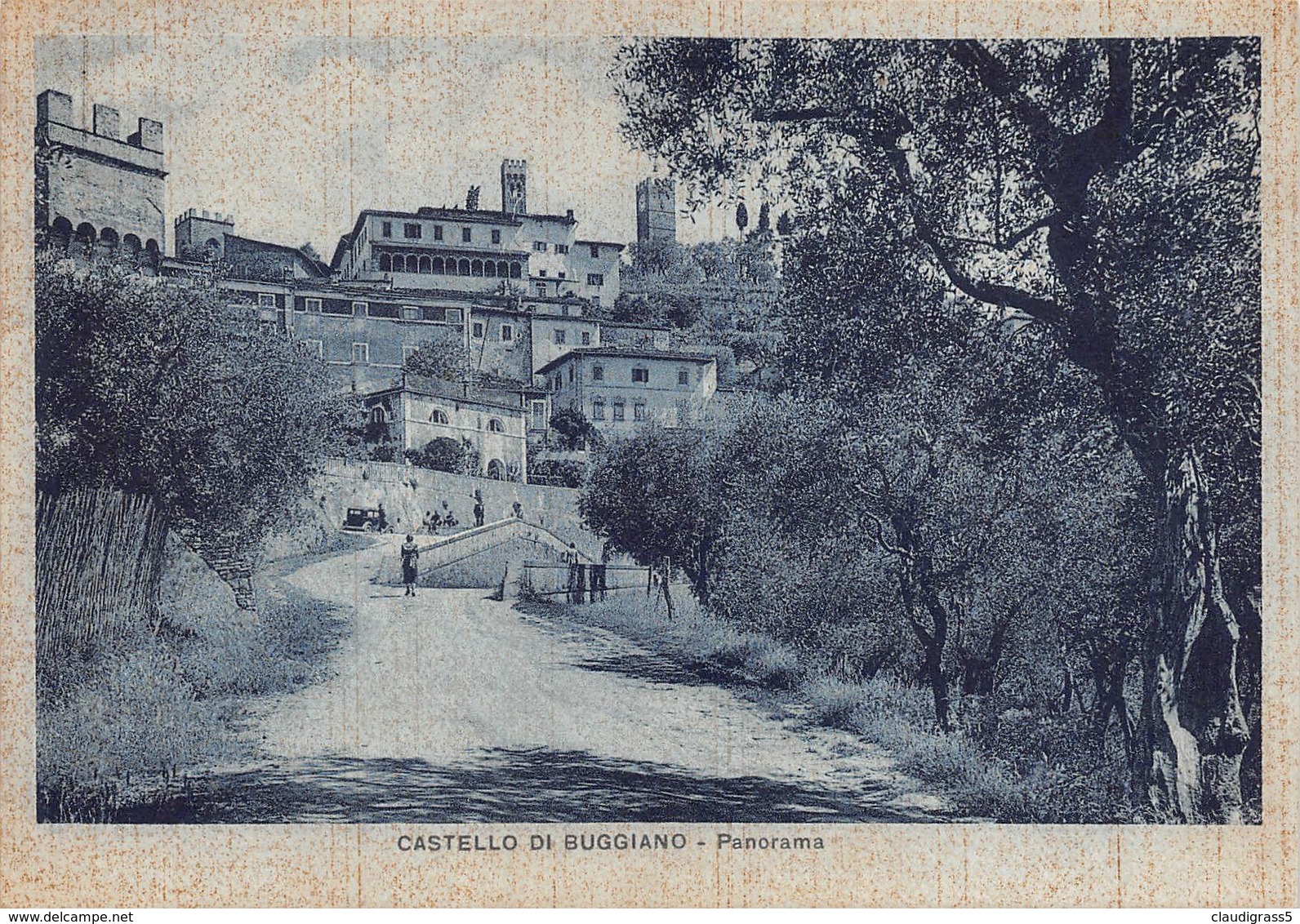 0713 "CASTELLO DI BUGGIANO (PT) - PANORAMA" ANIMATA. CART. ILL. ORIG. NON SPED. - Altri & Non Classificati