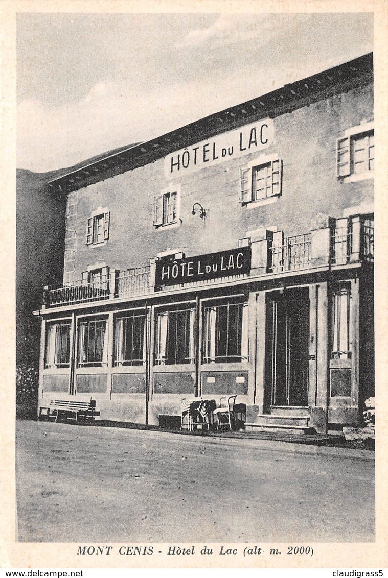 0716 "MONT CENIS (TO) - HOTEL DU LAC  (ALT. M. 2000)" CART. ILL. ORIG. NON SPED. - Altri & Non Classificati