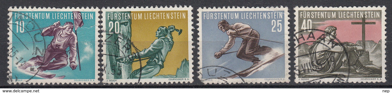 LIECHTENSTEIN - Michel - 1955 - Nr 334/37 - Gest/Obl/Us - Oblitérés