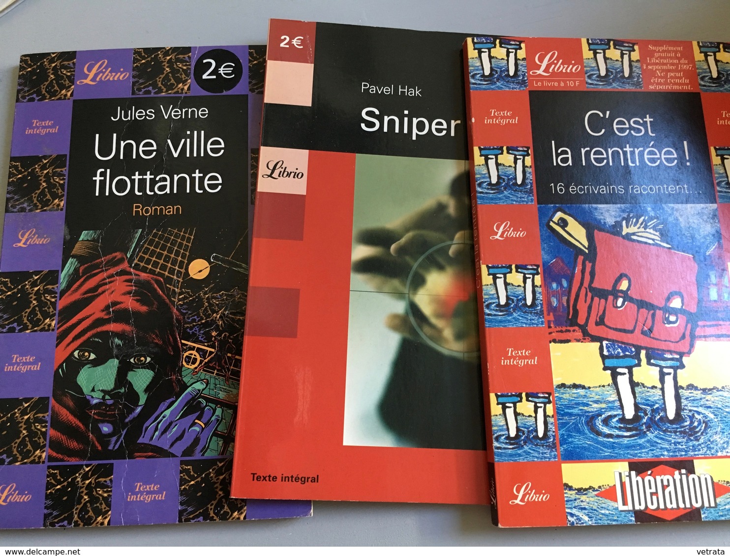 3 Livres Collection Librio : Pavel Hak, Sniper - C'est La Rentrée, 16 écrivains Racontent - Jules Verne , Une Ville Flot - Lots De Plusieurs Livres