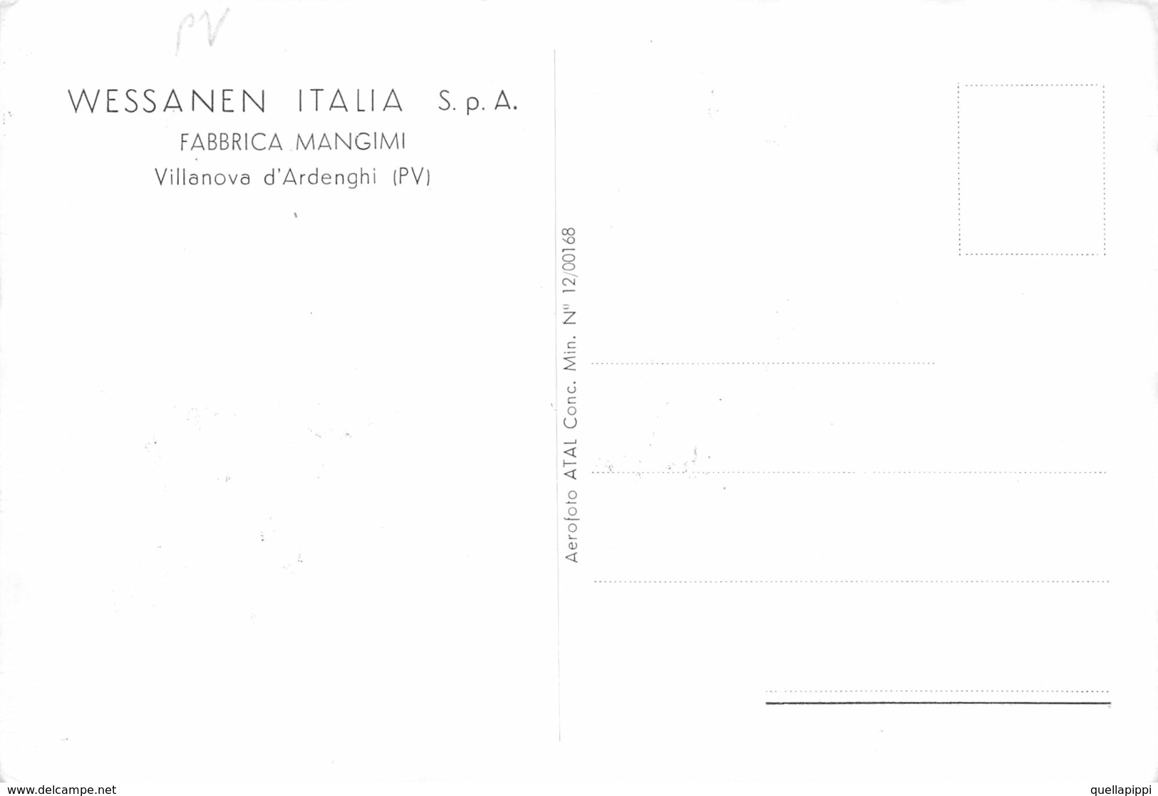 09361" (PV) VILLANOVA D'ARDENGHI - WESSANEN ITALIA SPA - FABBRICA MANGIMI" PUBBLICITARIO - Pubblicitari