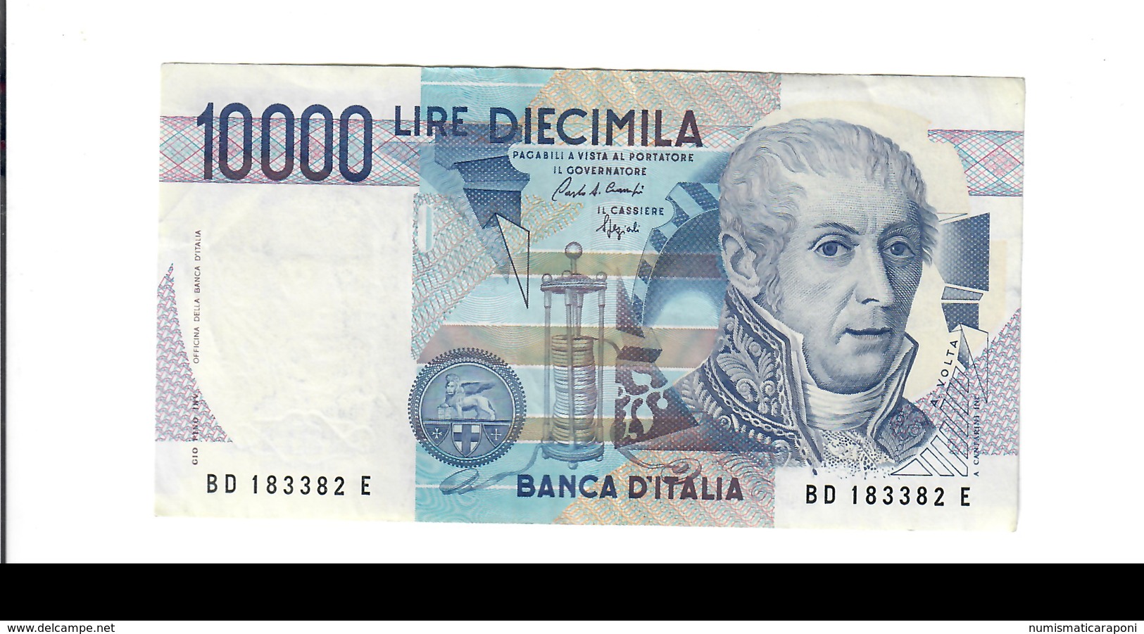 10000 Lire Alessandro Volta D 1989 Spl  LOTTO 2717 - 10000 Lire