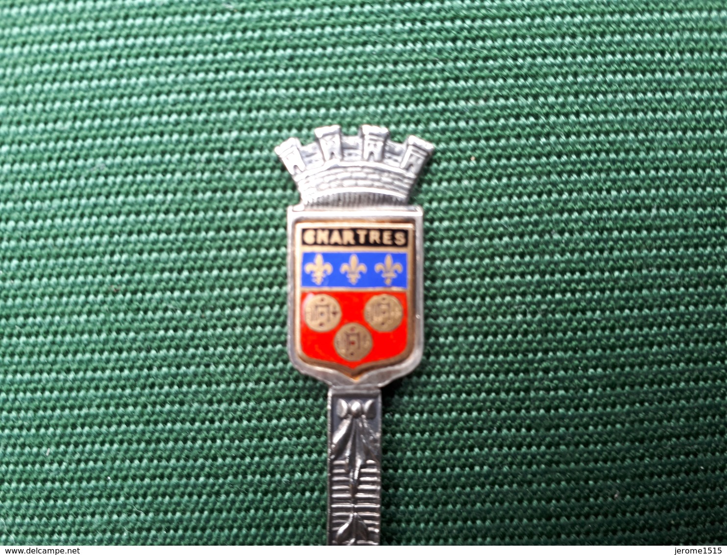 Petite Cuillère Souvenir En Argent : Chartres & - Obj. 'Souvenir De'