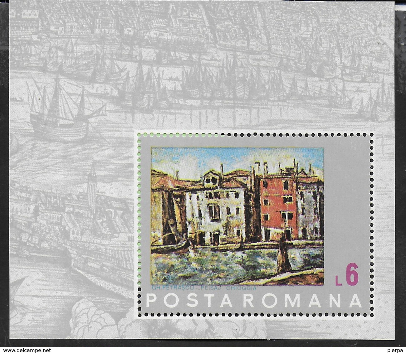 ROMANIA - 1972 - PETRASCU -SALVATE VENEZIA - CHIOGGIA -  FOGLIETTO NUOVO ** NH (YVERT BF 100 - MICHEL 99) - Altri & Non Classificati