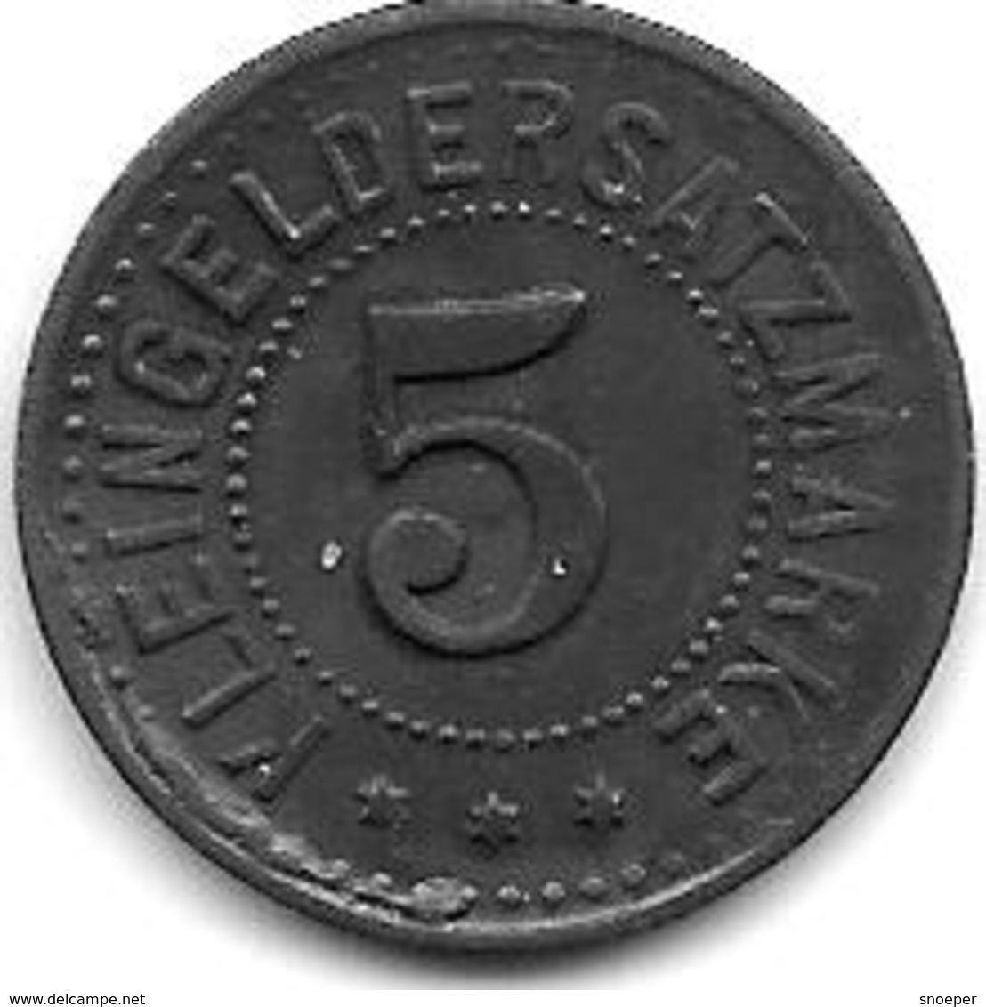 *notgeld   Blankenstein 5 Pfennig  ND  Zn   1599.1 / F46.3d - Andere & Zonder Classificatie
