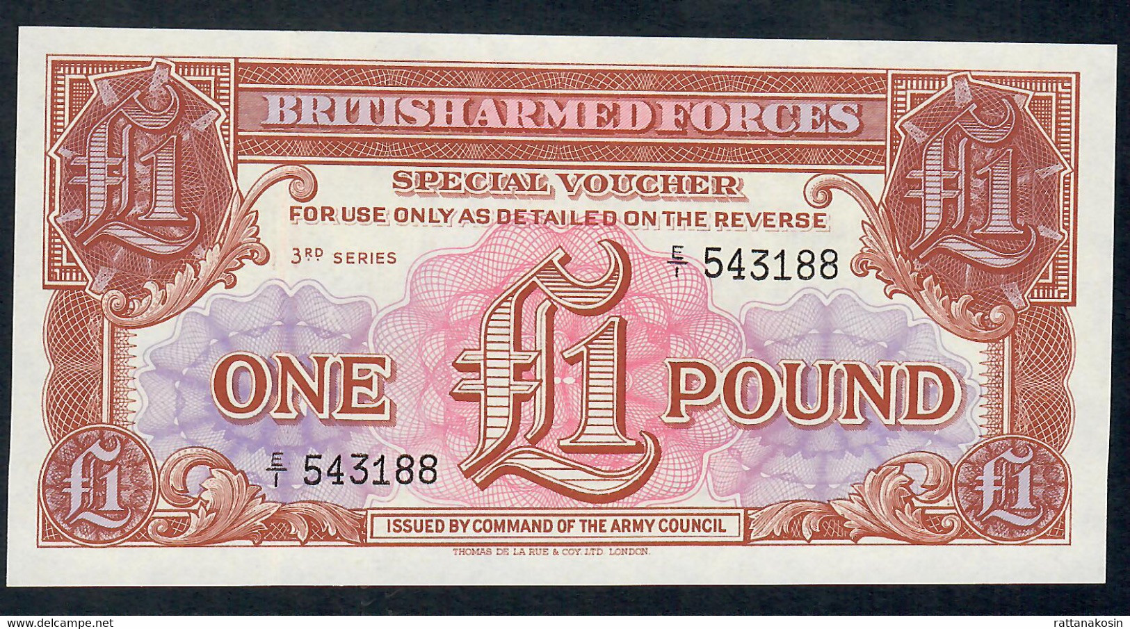 GREAT BRITAIN  PM29 1 POUND   1956    UNC. - Forze Armate Britanniche & Docuementi Speciali