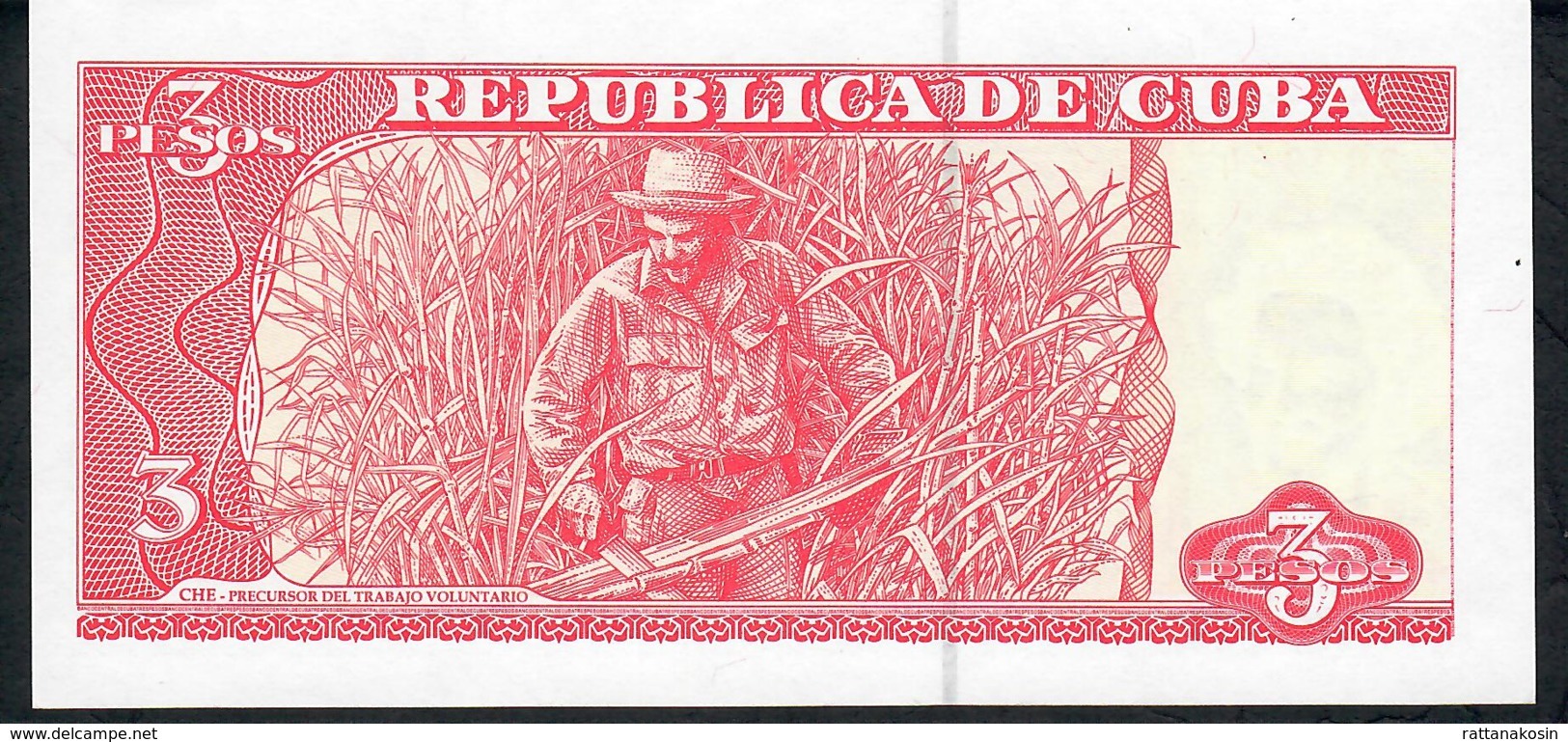 CUBA P127b 3 PESOS 2005 GUEVARA UNC. - Cuba