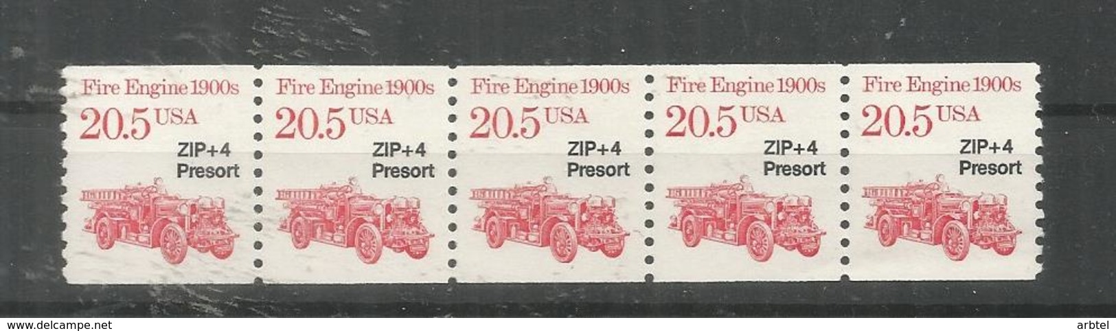 ESTADOS UNIDOS USA CAMION BOMBEROS FIREMAN FIRE ZIP+4 PRESORT - Bombero