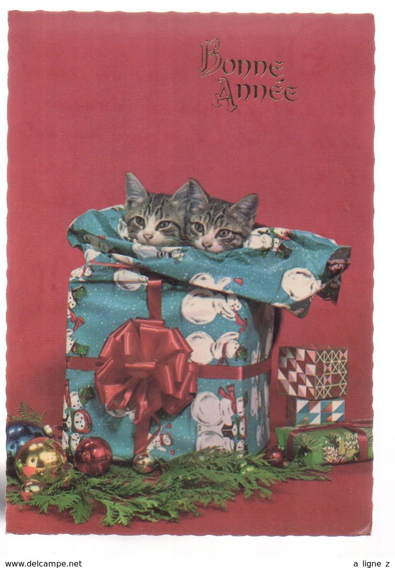 REF 378 : CPSM Chat Cat Bonne Année - Cats