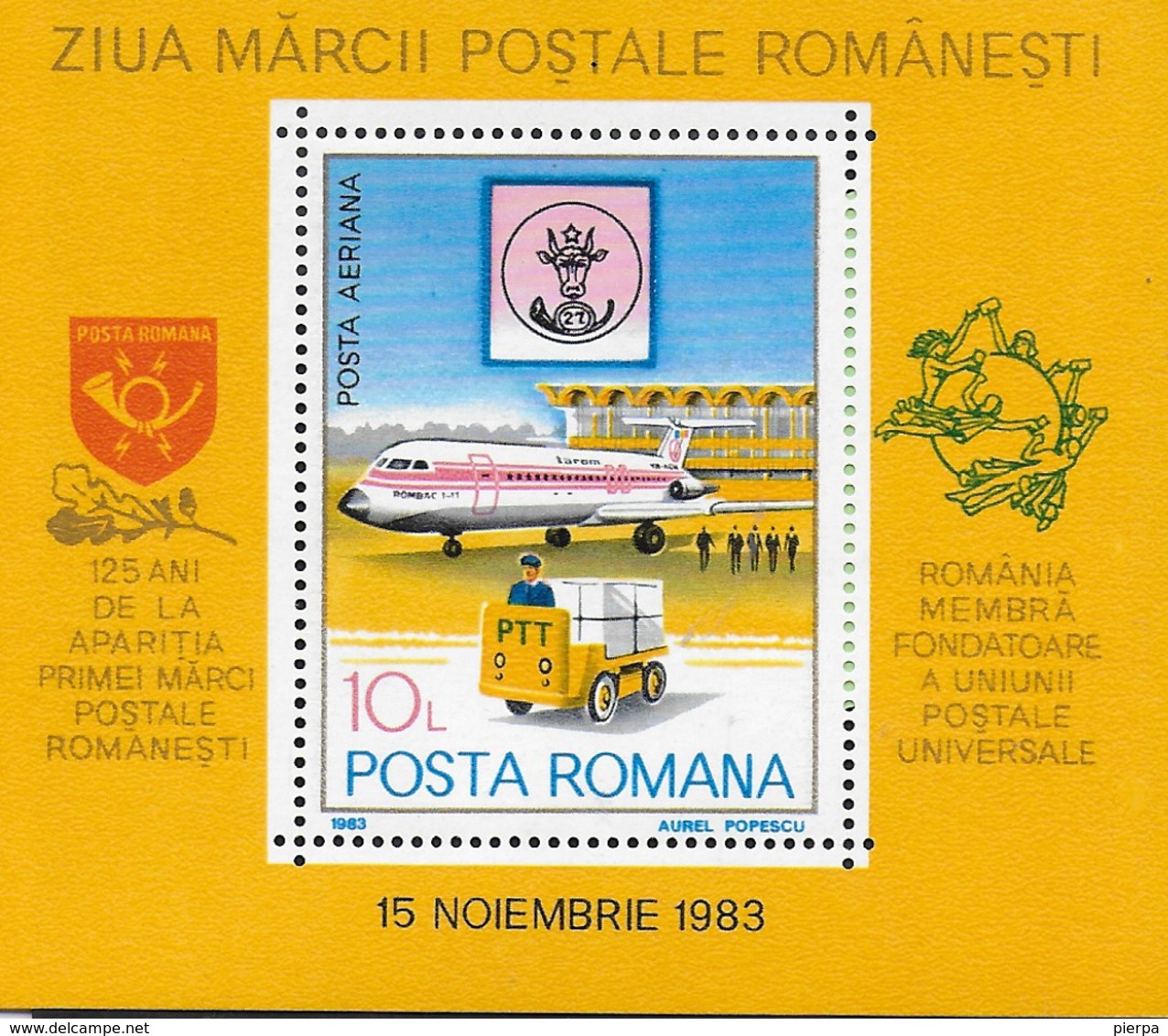 ROMANIA - 1983 - GIORNATA DEL FRANCOBOLLO  -  FOGLIETTO NUOVO ** NH (YVERT BF 161- MICHEL 195) - Giornata Del Francobollo