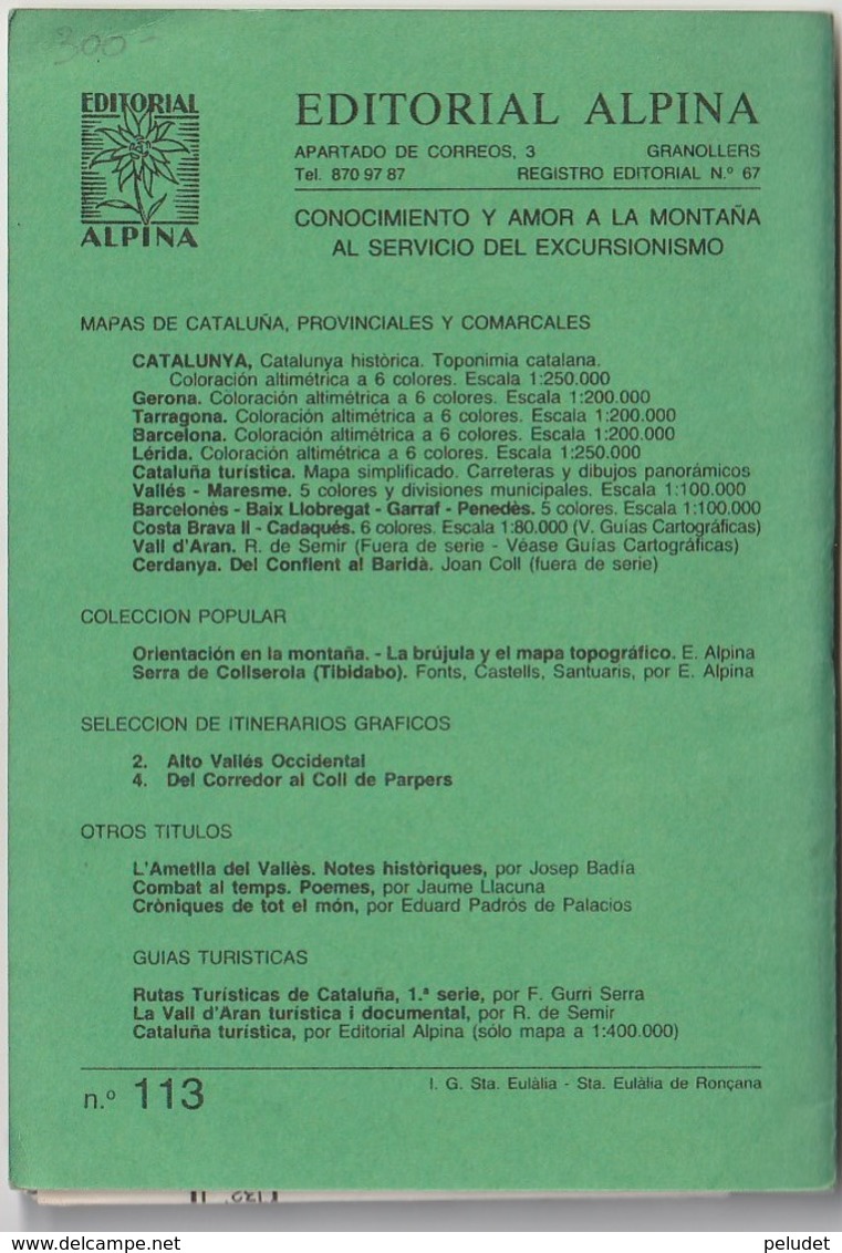 EL CORREDOR - GUIA CARTOGRAFICA - EDITORIAL ALPINA - 1987 - Usado / Utilisé - Topographical Maps