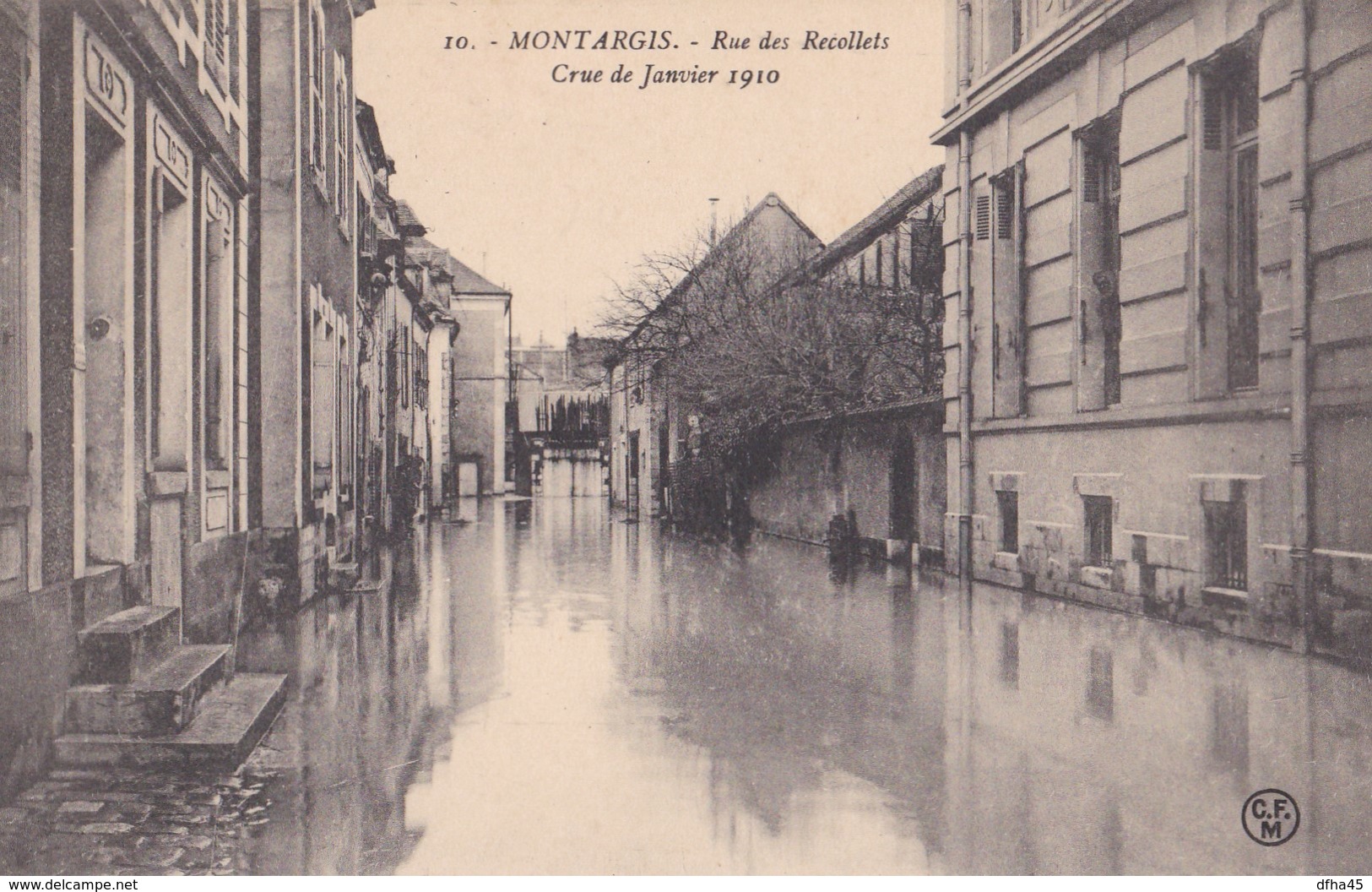 Montargis : Rue Des Recollets - Crue De Janvier 1910 - Montargis