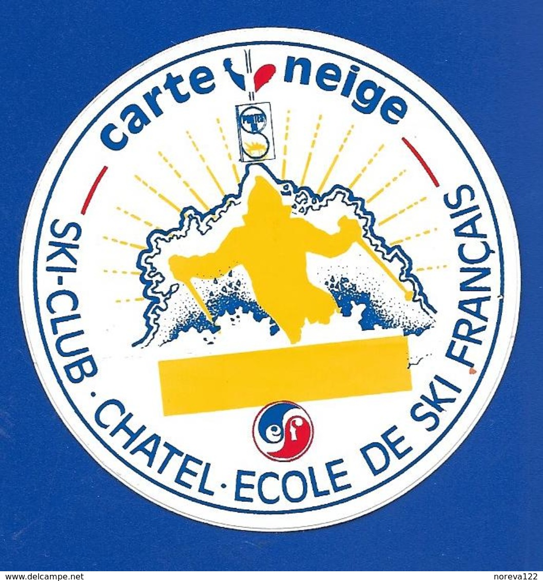 A.C. Ef SKI-CLUB. CHATEL Carte Neige - Autocollants