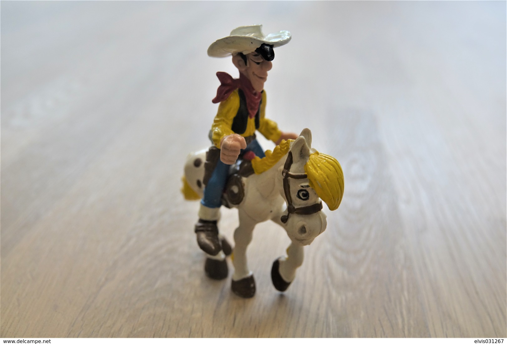 Vintage FIGURE : Schleich Lucky Luke And Joli Jumper - Morris Dargaud - Dupuis -  RaRe - 1984 - Figuur - Autres & Non Classés