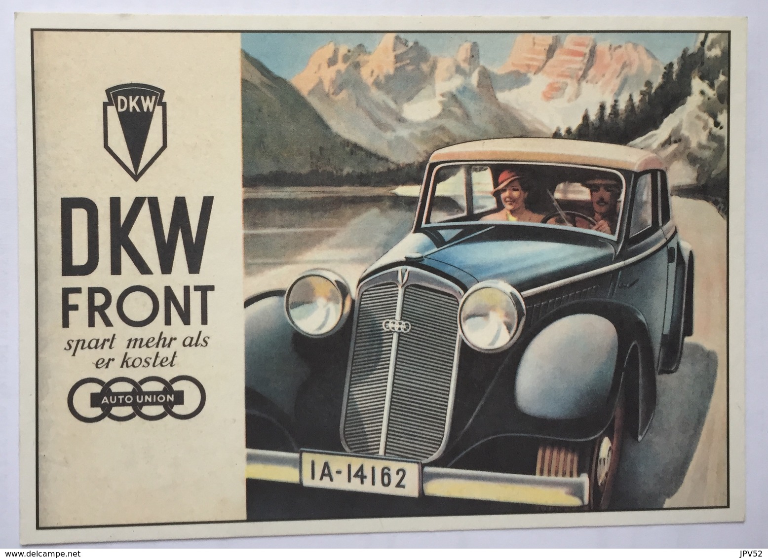 (864) DKW-Front Spart Mehr Als Er Kostet -  AUTO UNION - P.A.R.C.-Archiv-Edition - Advertising