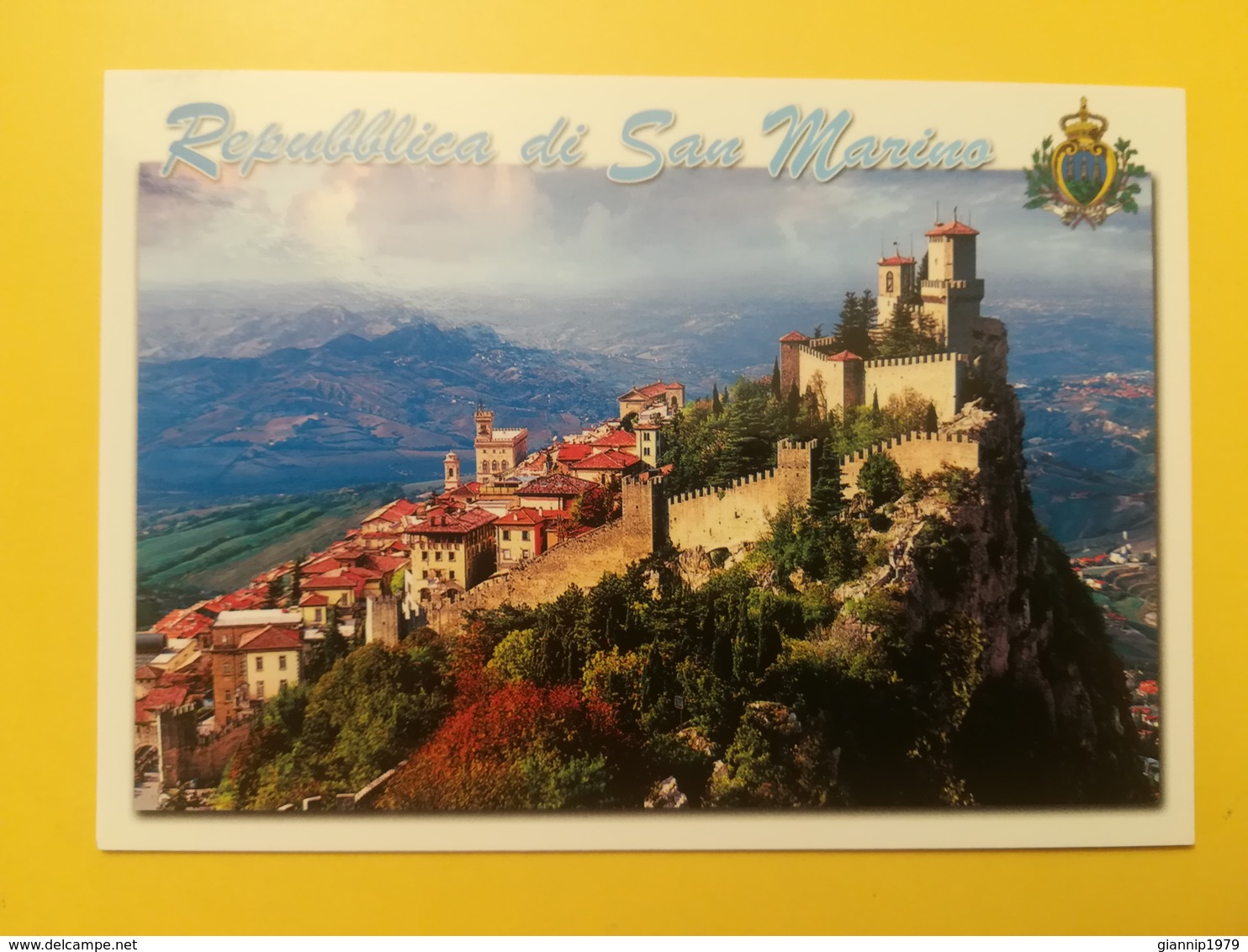 CARTOLINA POSTCARD ITALIA ITALY SAN MARINO NUOVA PANORAMA ROCCA CENTRO STORICO REPUBBLICA - San Marino