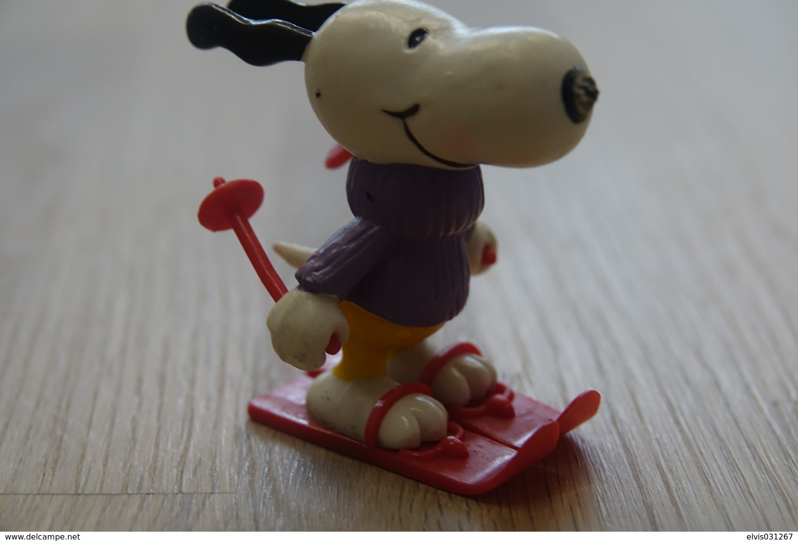 Vintage FIGURE : United Feature Peanuts Snoopy Skis - 1966 - RaRe  - Figuur - Autres & Non Classés