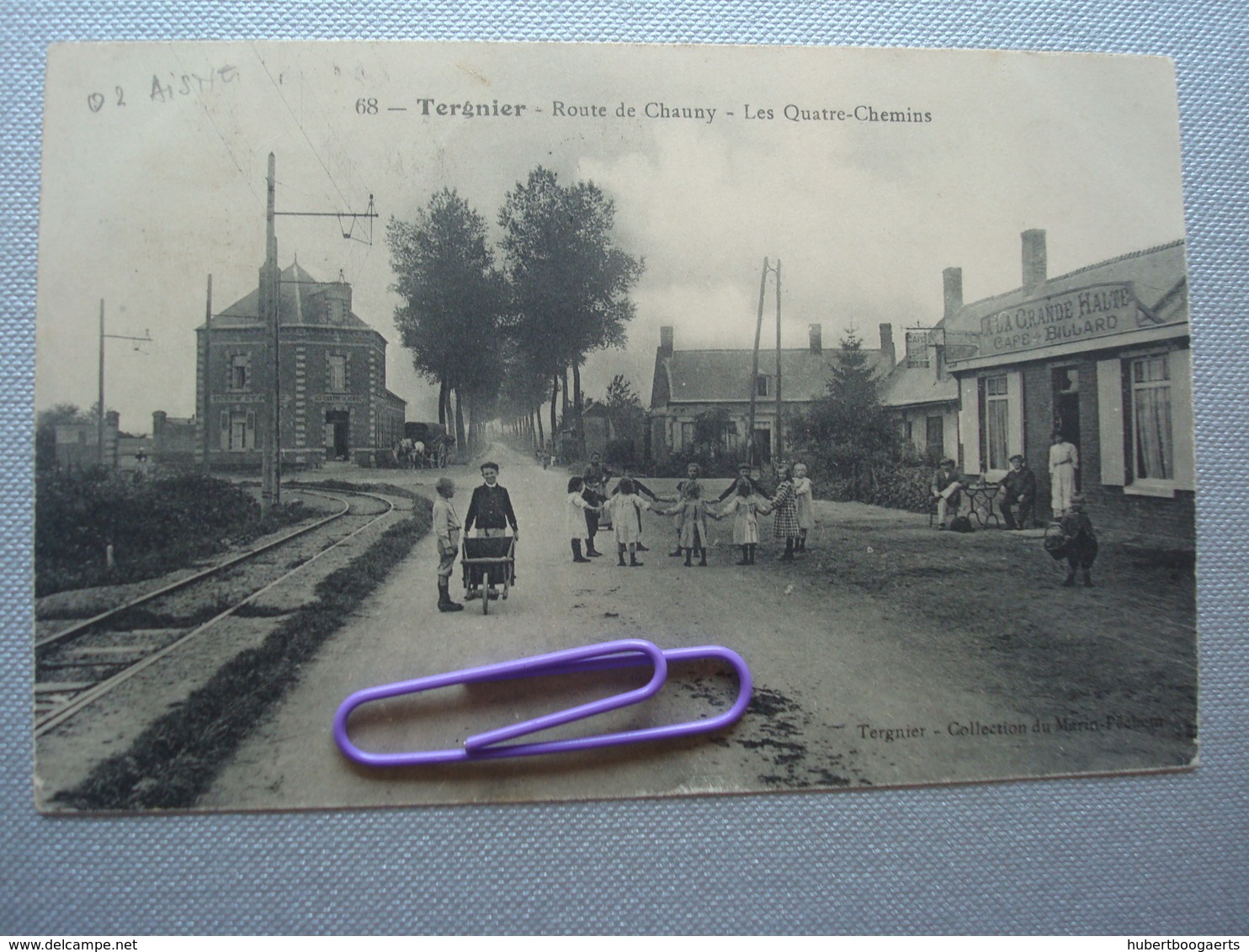 TERGNIER : Route De CHAUNY, Les Quatres-chemins En 1910 - Autres & Non Classés