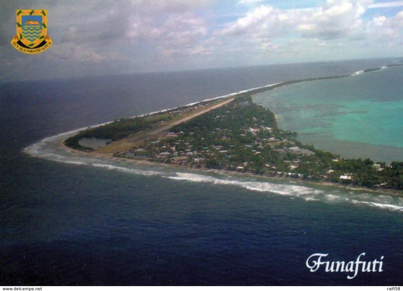 1 AK Tuvalu * Atoll Funafuti, Welches Zugleich Die Hauptstadt Des Pazifischen Inselstaats Tuvalu Ist - Luftbildaufnahme - Tuvalu