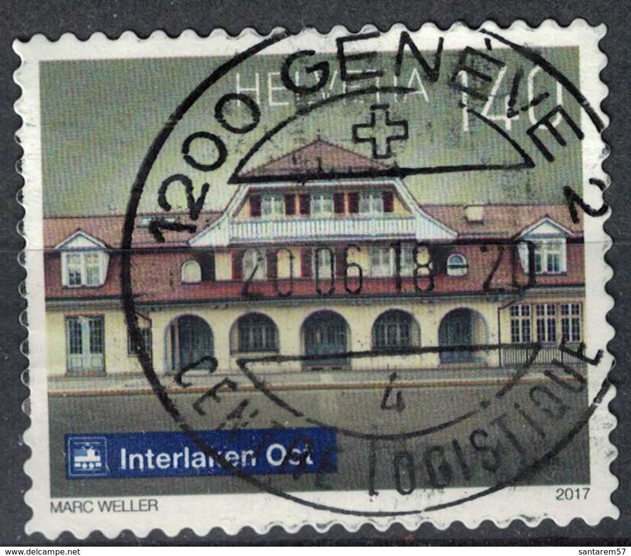 Suisse 2017 Oblitéré Used Interlaken Ost Railway Station Gare D'Interlaken Est SU - Used Stamps