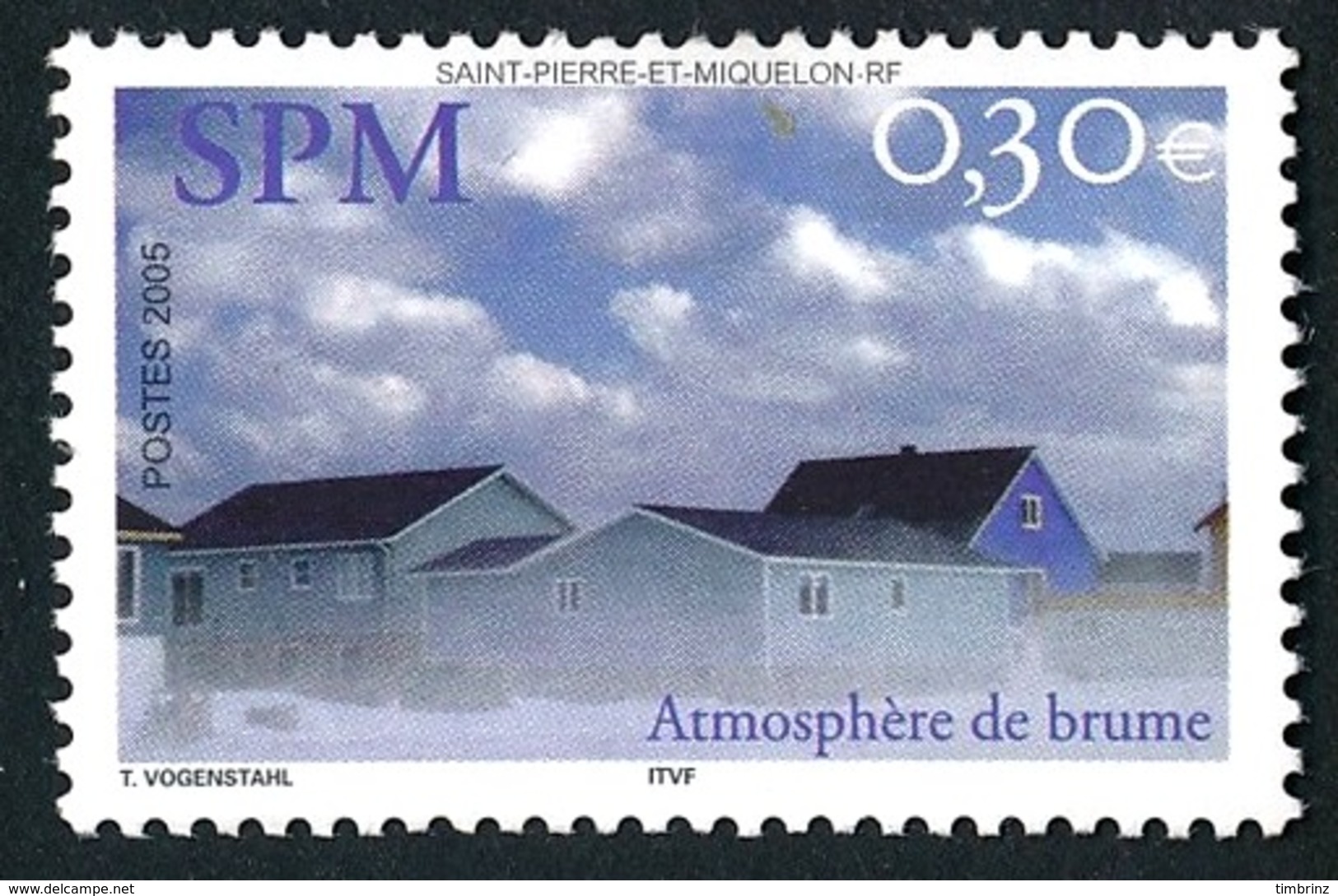 ST-PIERRE ET MIQUELON 2005 - Yv. 852 **   Faciale= 0,30 EUR - Maisons Dans La Brume  ..Réf.SPM11555 - Neufs